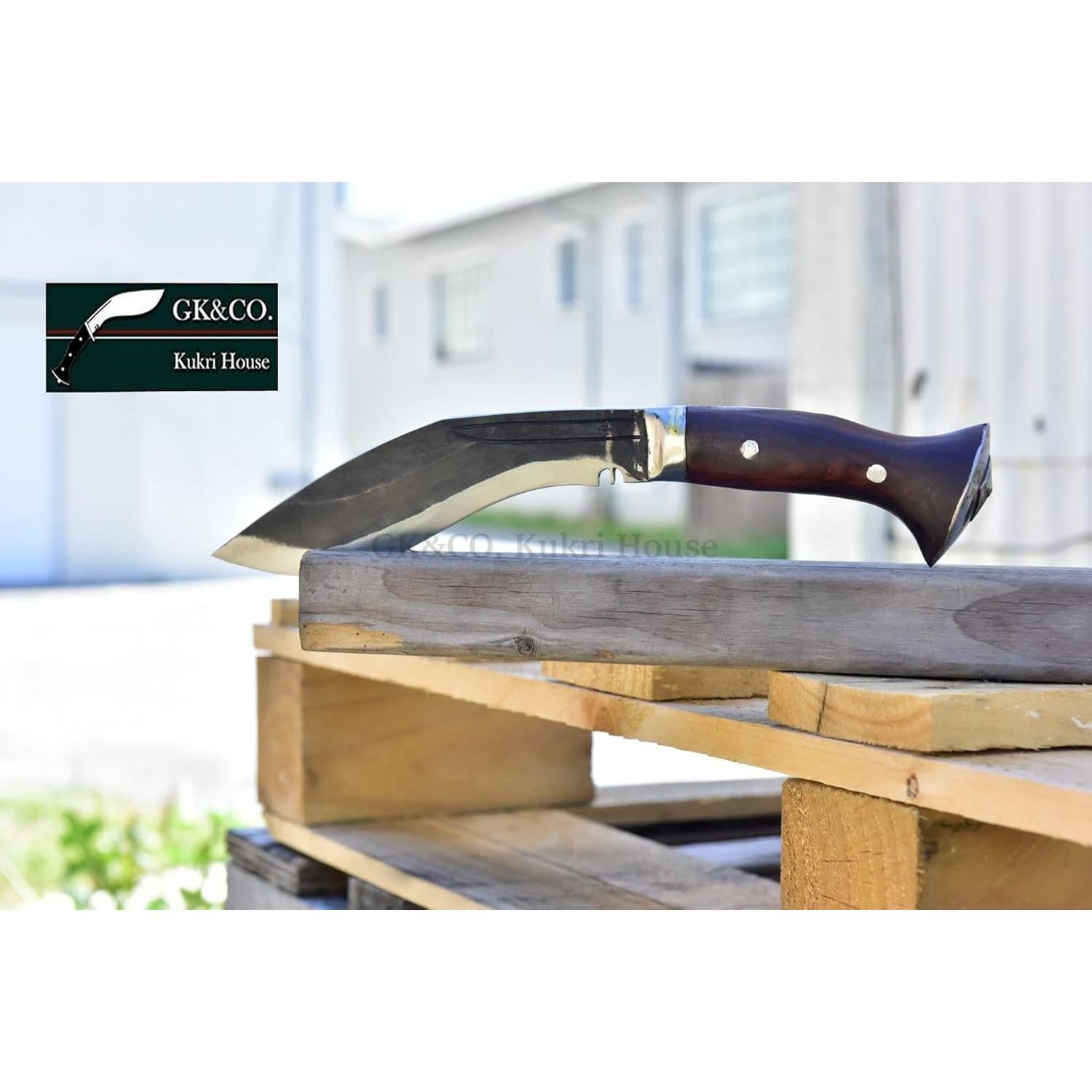 GK&CO. Kukri House Genuine Traditional Village Working Kukri/Khukuri - 6 Inch Black (Rust Free) Blade Panawal Khukuri- Handmade Factory in Nepal.