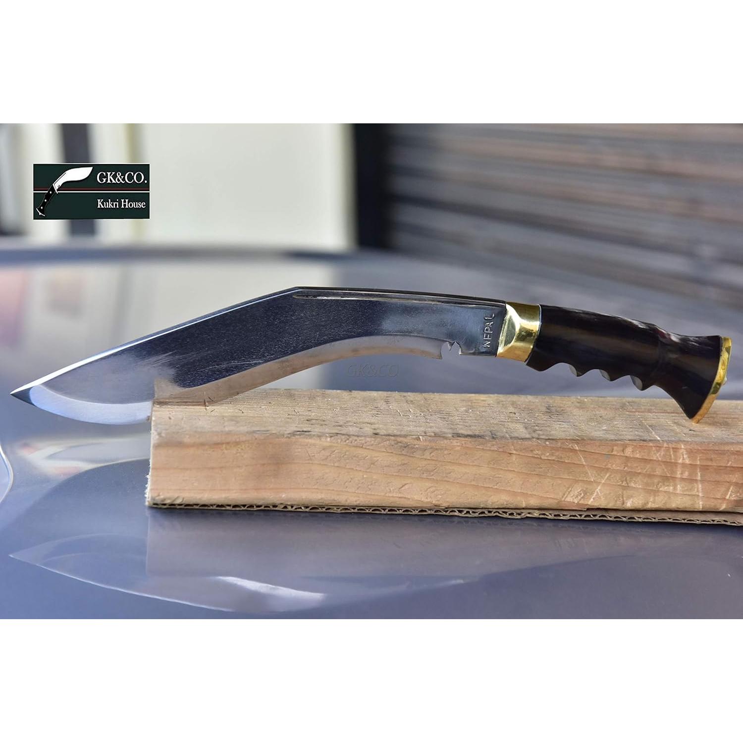Cuchillo Kukri GK&CO. Servicio No.1 10" Acero Carbono Hecho a Mano