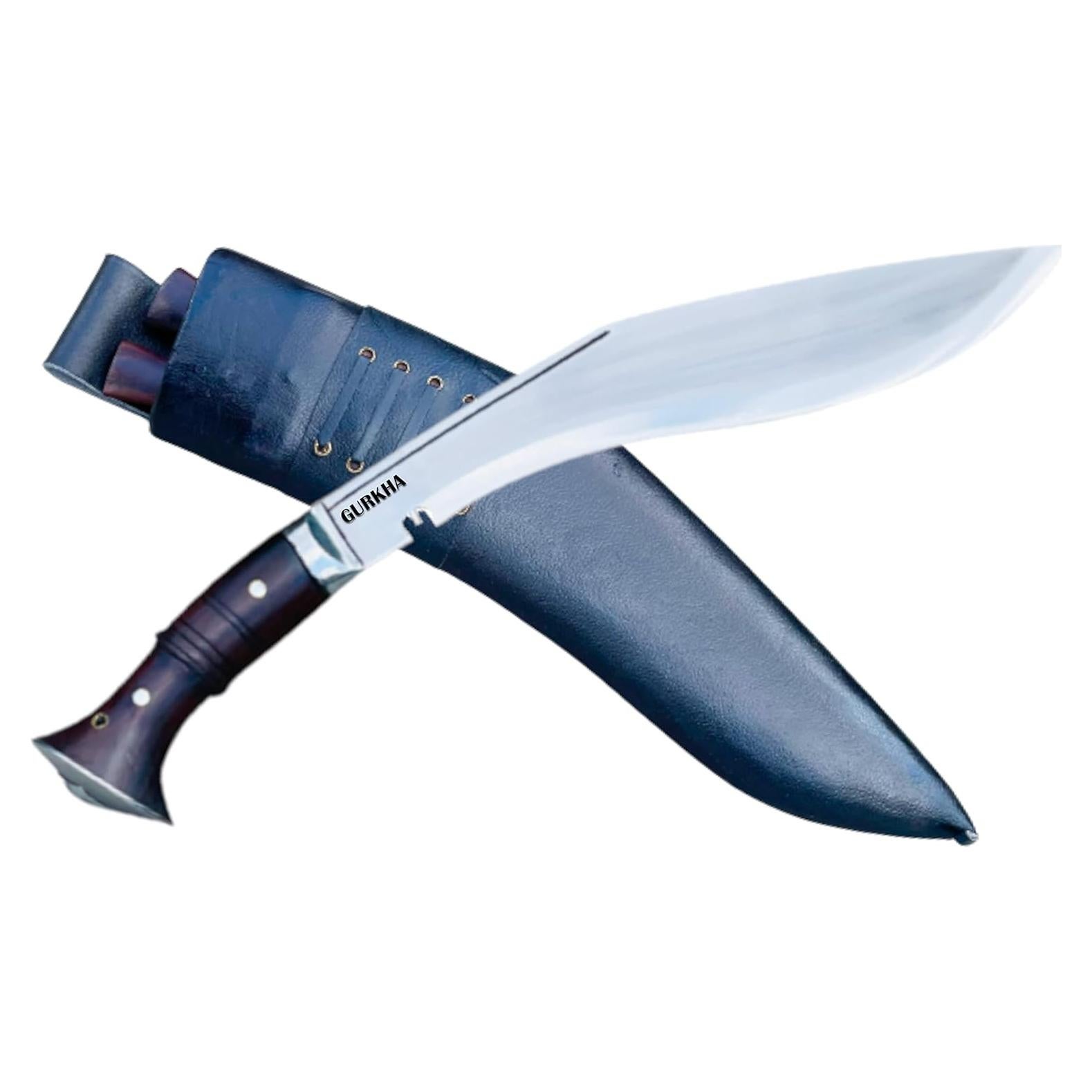 Cuchillo Kukri Gurkha 11" Forjado a Mano Acero Carbono Nepal