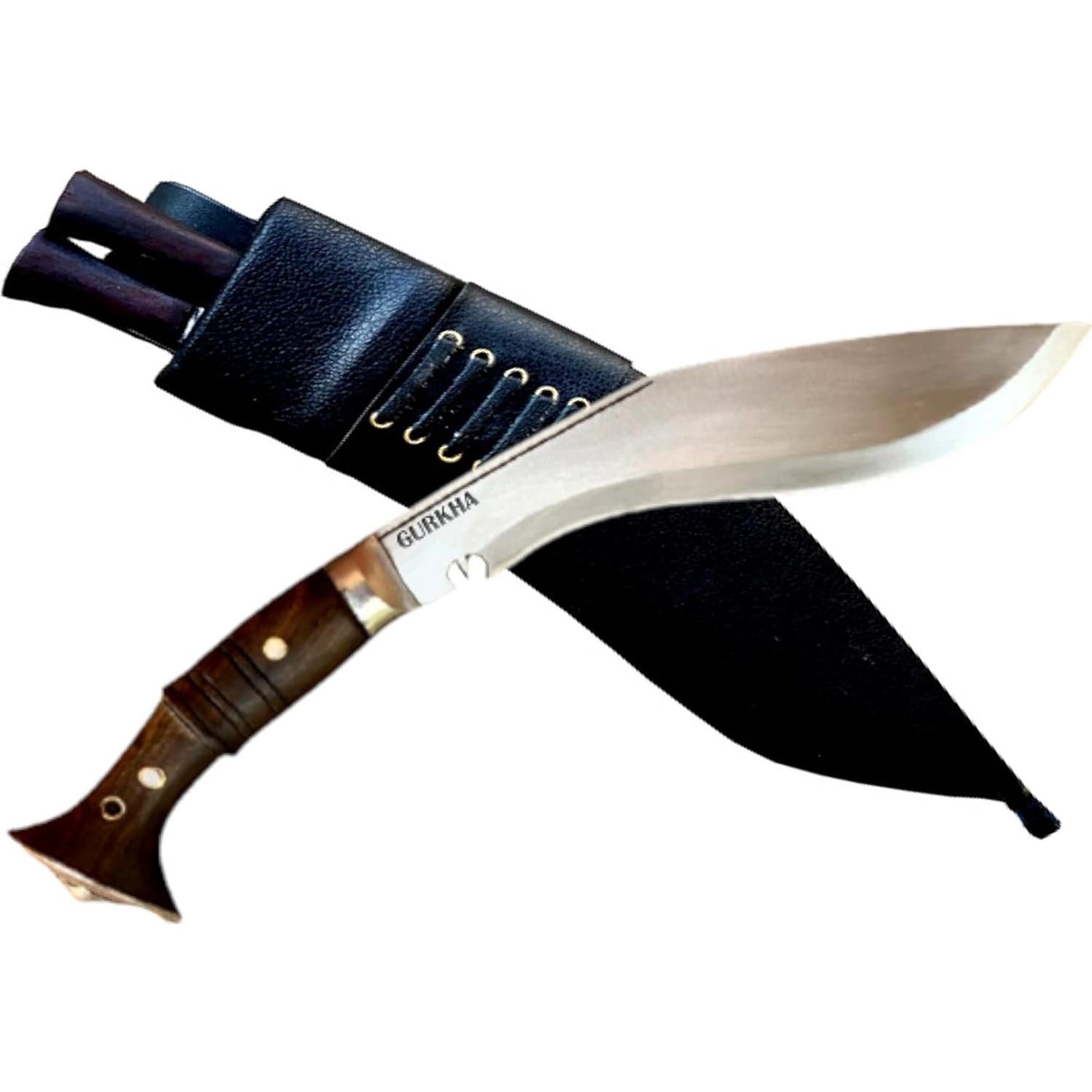 Cuchillo Kukri Gurkha 11" Forjado a Mano Acero Carbono Nepal