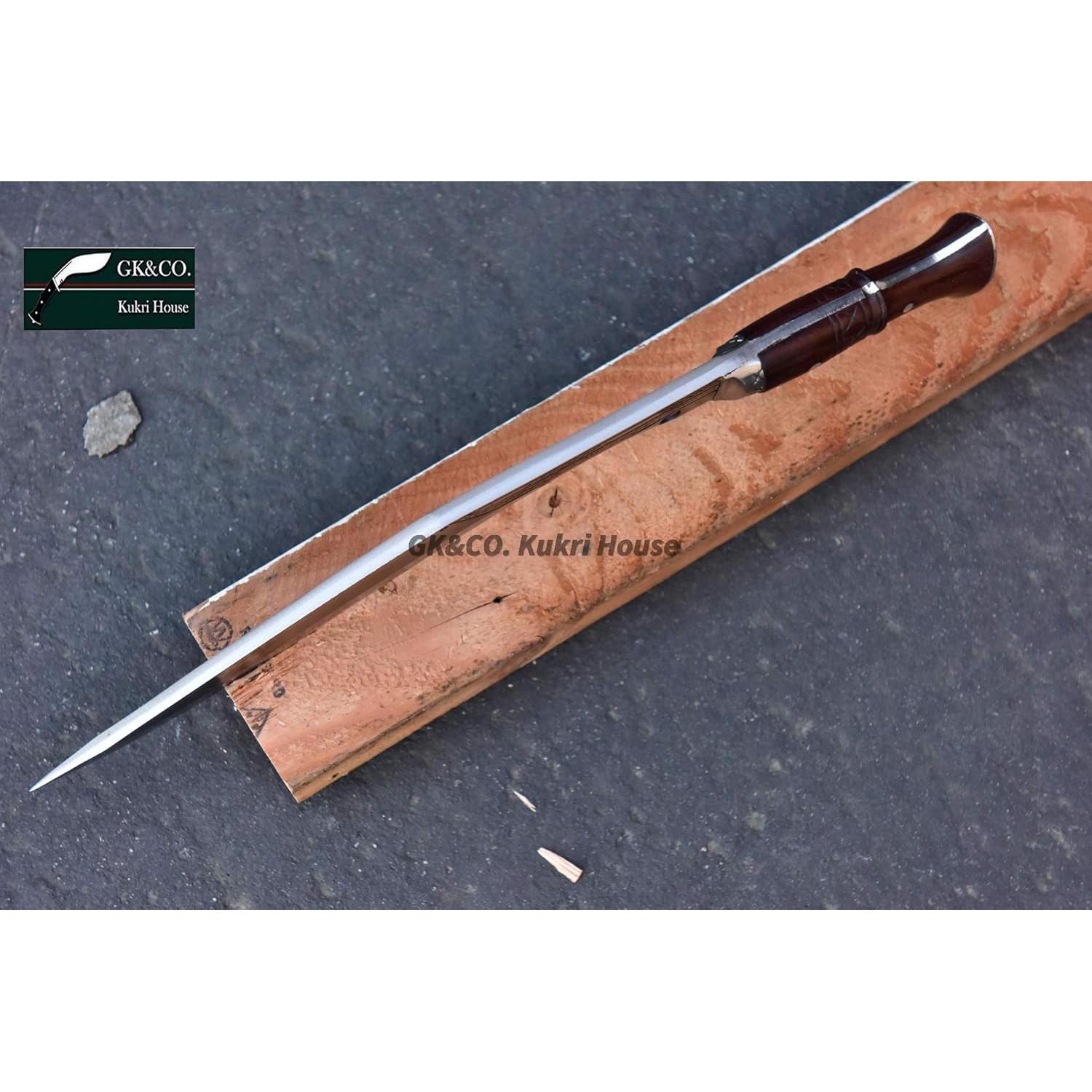 Cuchillo Kukri GK&CO. 33 cm Mango Madera Rosa Hecho a Mano