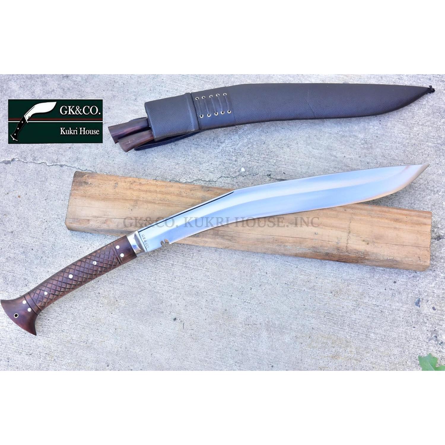 Kukri GK&CO 18" Hecho a Mano con Mango de Madera de Rosa