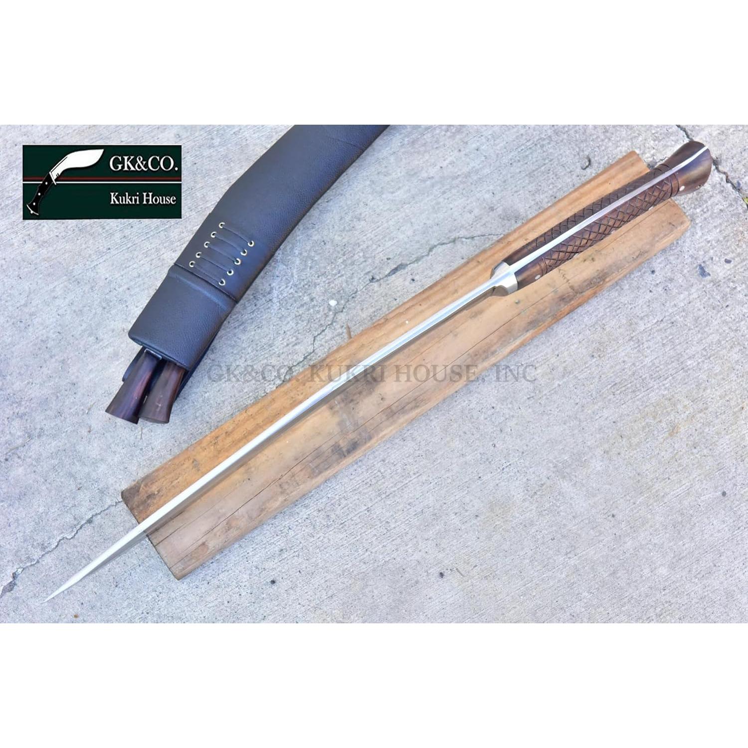 Kukri GK&CO 18" Hecho a Mano con Mango de Madera de Rosa