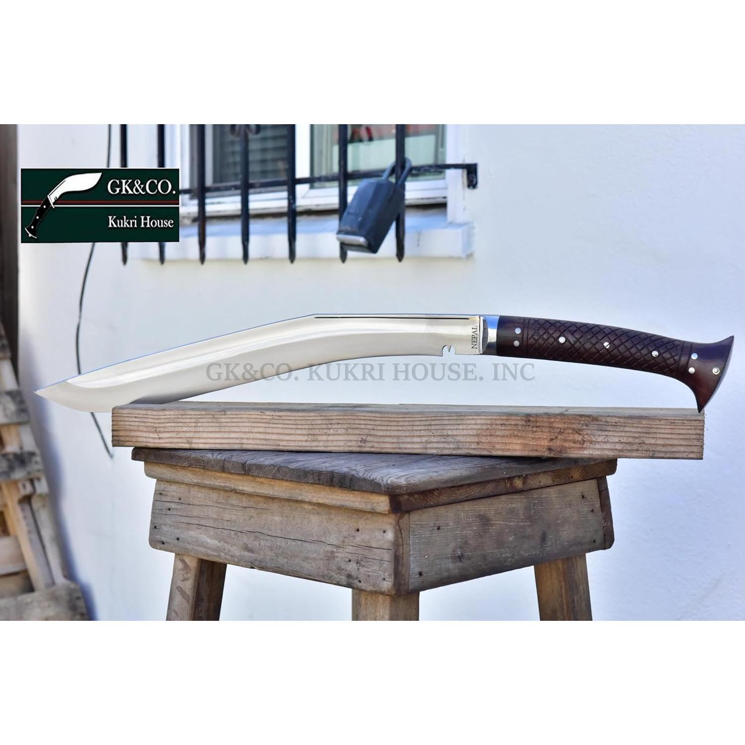 Kukri GK&CO 18" Hecho a Mano con Mango de Madera de Rosa