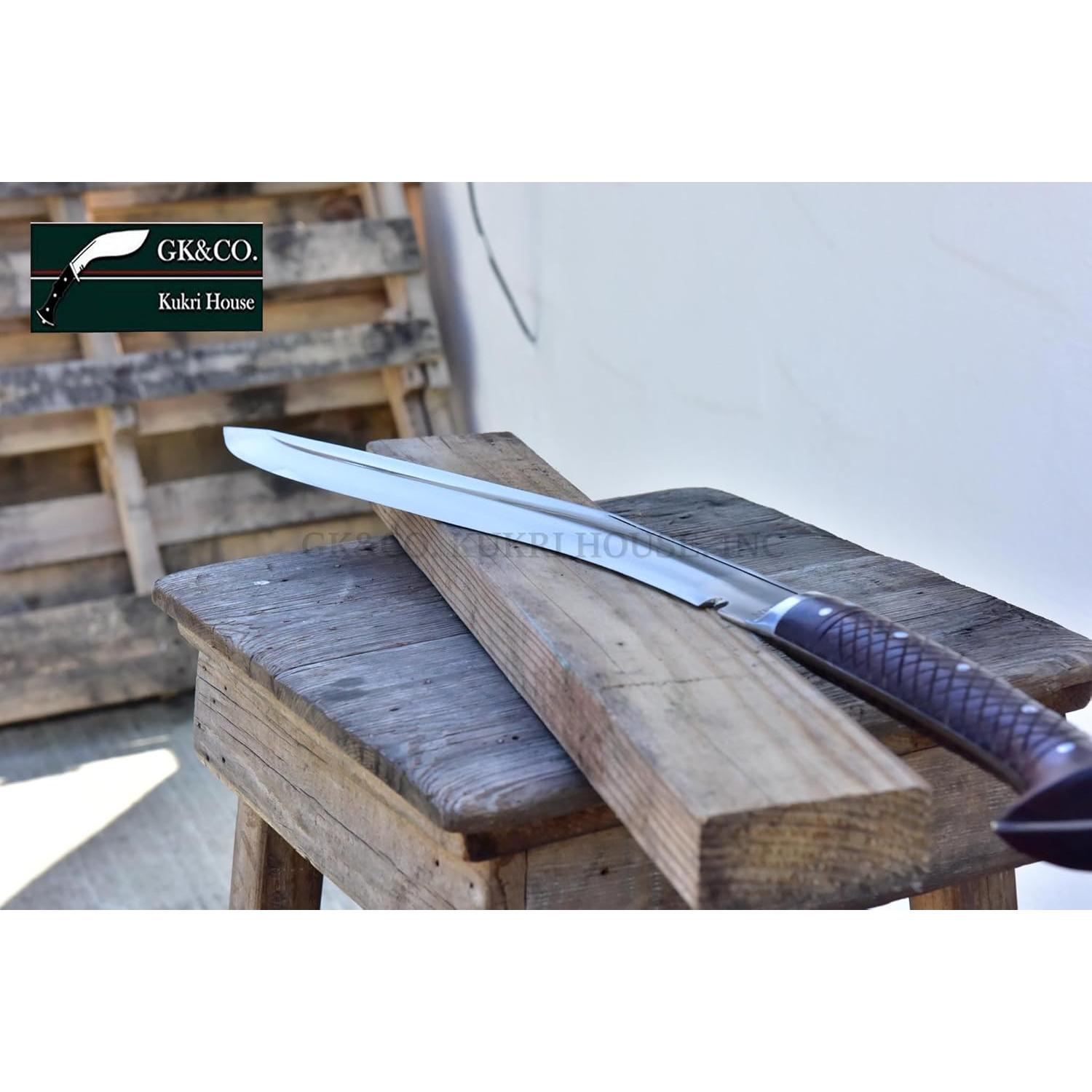 Kukri GK&CO 18" Hecho a Mano con Mango de Madera de Rosa