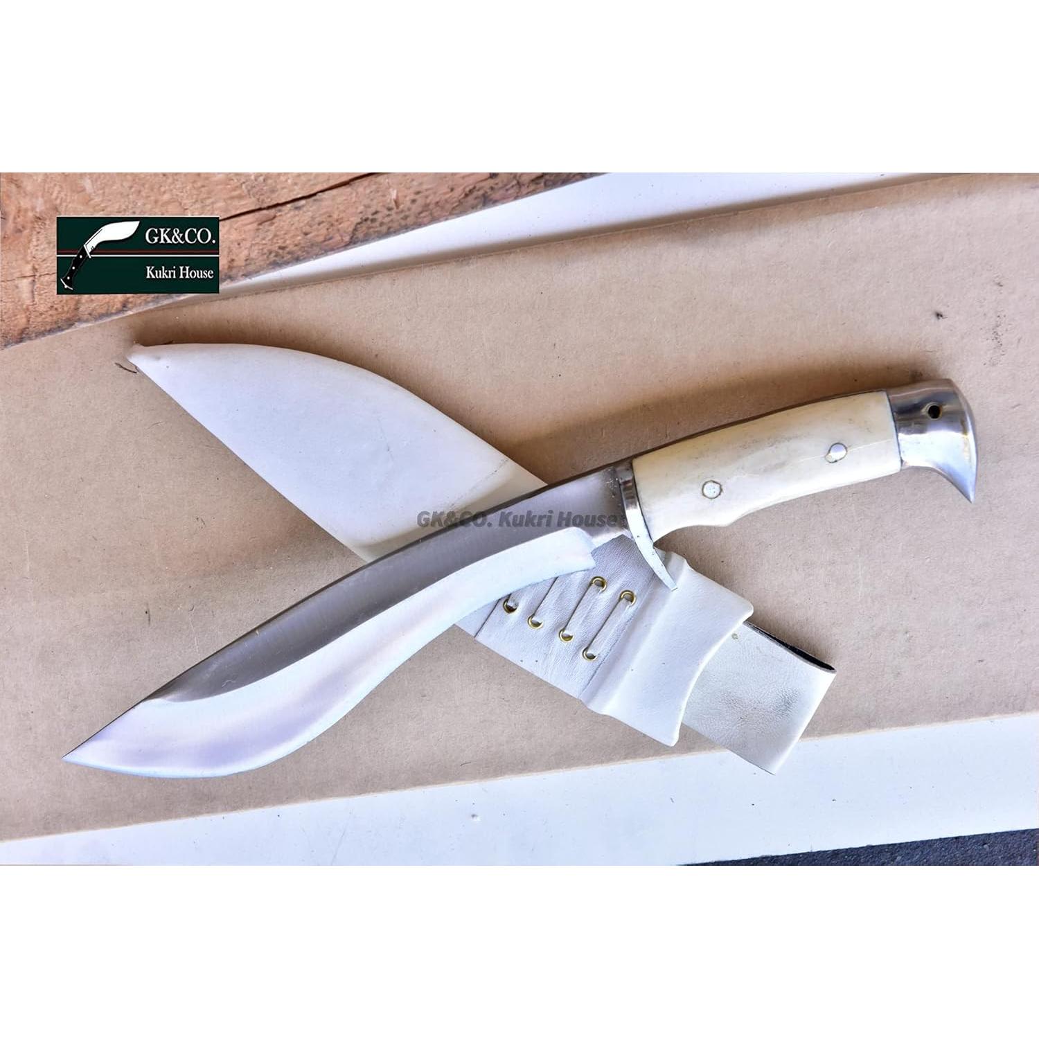Cuchillo Kukri GK&CO. 23 cm Acero al Carbono Mango Hueso