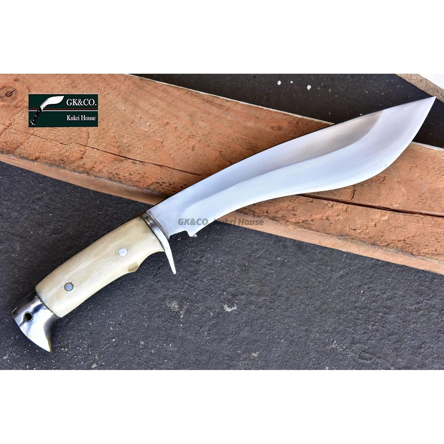 Cuchillo Kukri GK&CO. 23 cm Acero al Carbono Mango Hueso