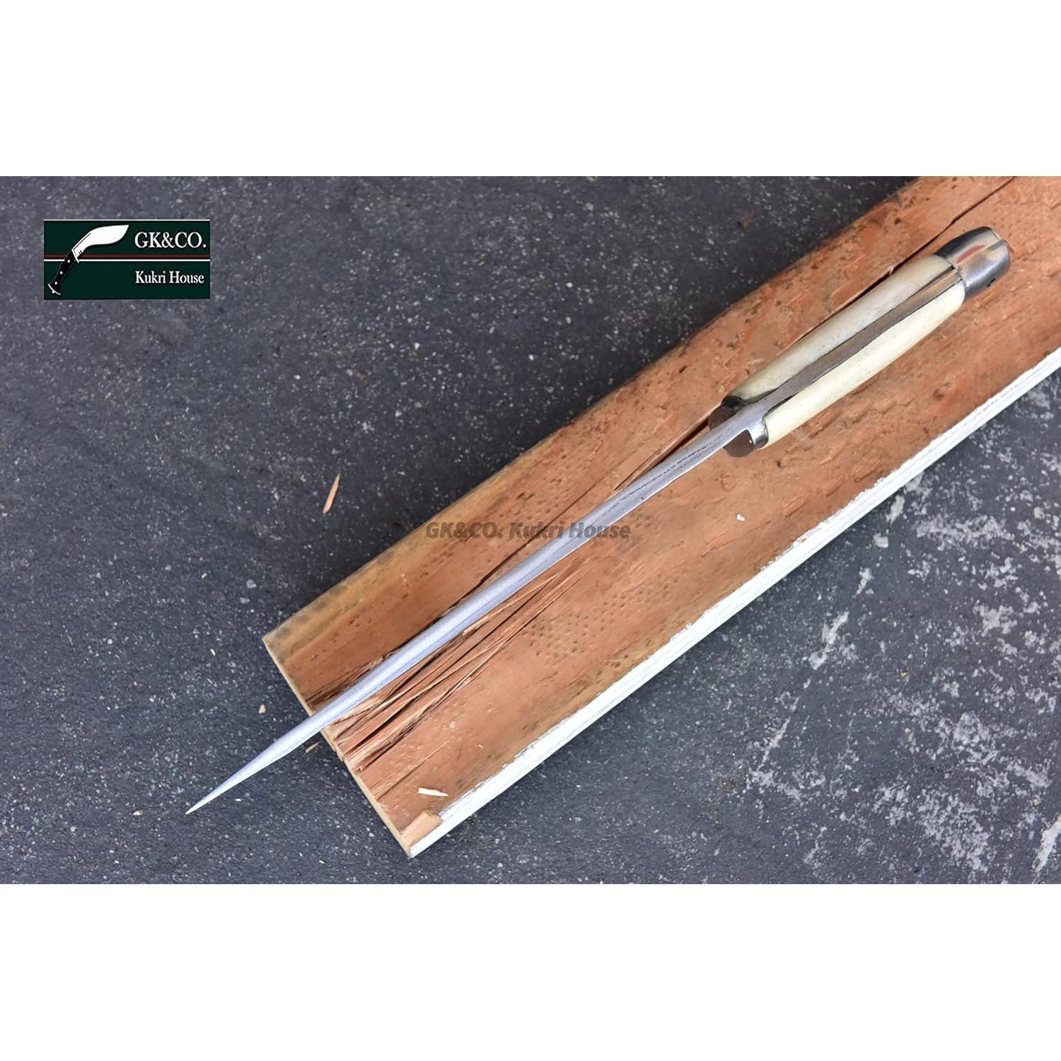 Cuchillo Kukri GK&CO. 23 cm Acero al Carbono Mango Hueso