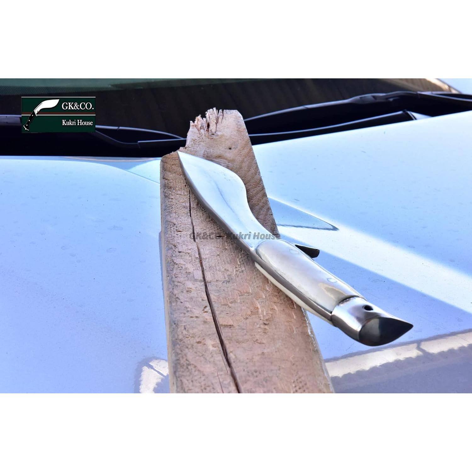 Cuchillo Kukri GK&CO. 23 cm Acero al Carbono Mango Hueso