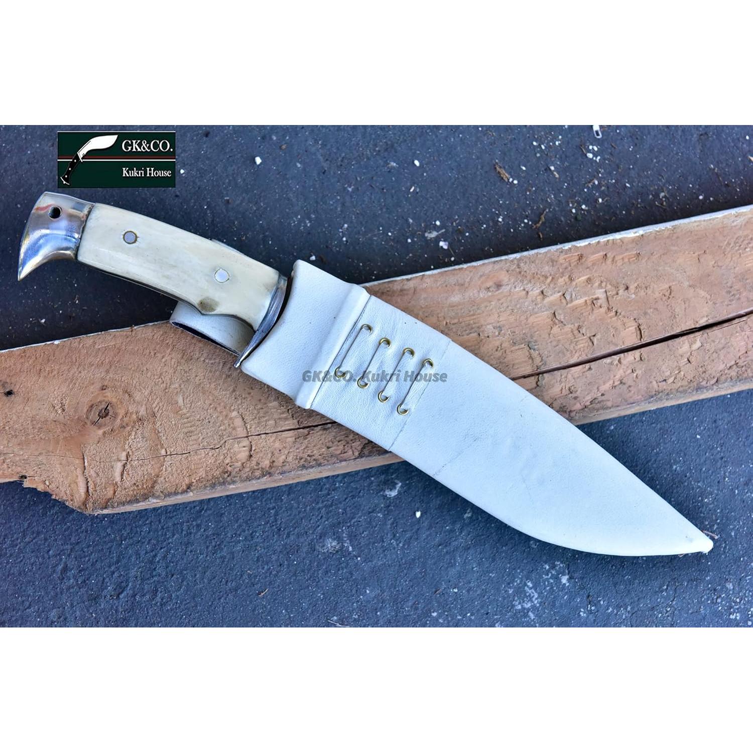 Cuchillo Kukri GK&CO. 23 cm Acero al Carbono Mango Hueso