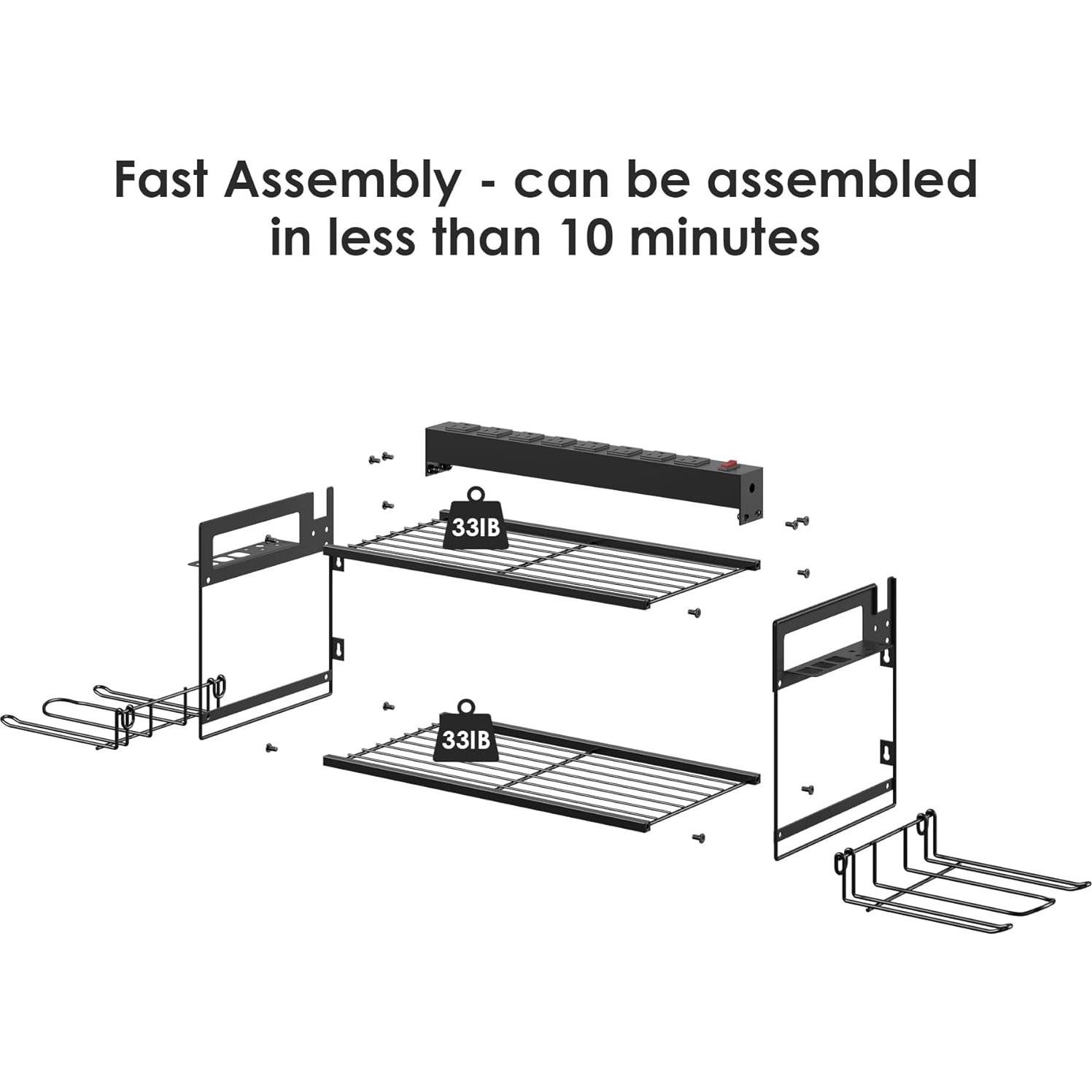 Organizador de herramientas CCCEI con regleta 8 salidas y soporte