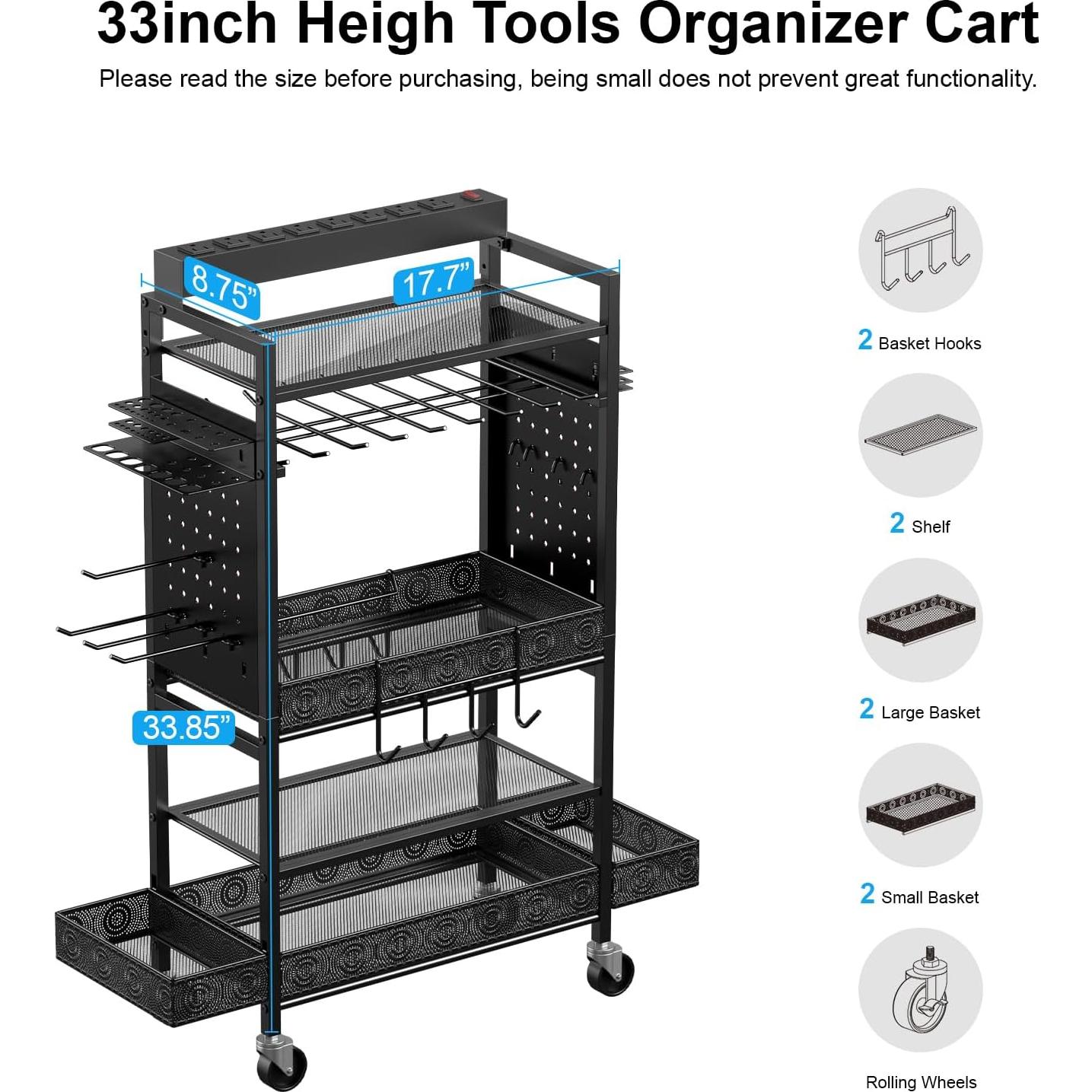 Carro Organizador de Herramientas CCCEI con Estación de Carga