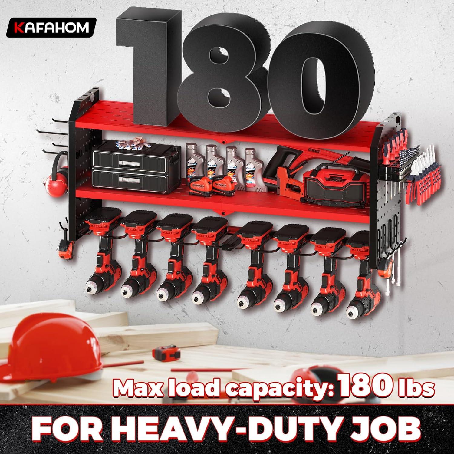 Organizador de Herramientas Eléctricas KAFAHOM Rojo 8 Espacios