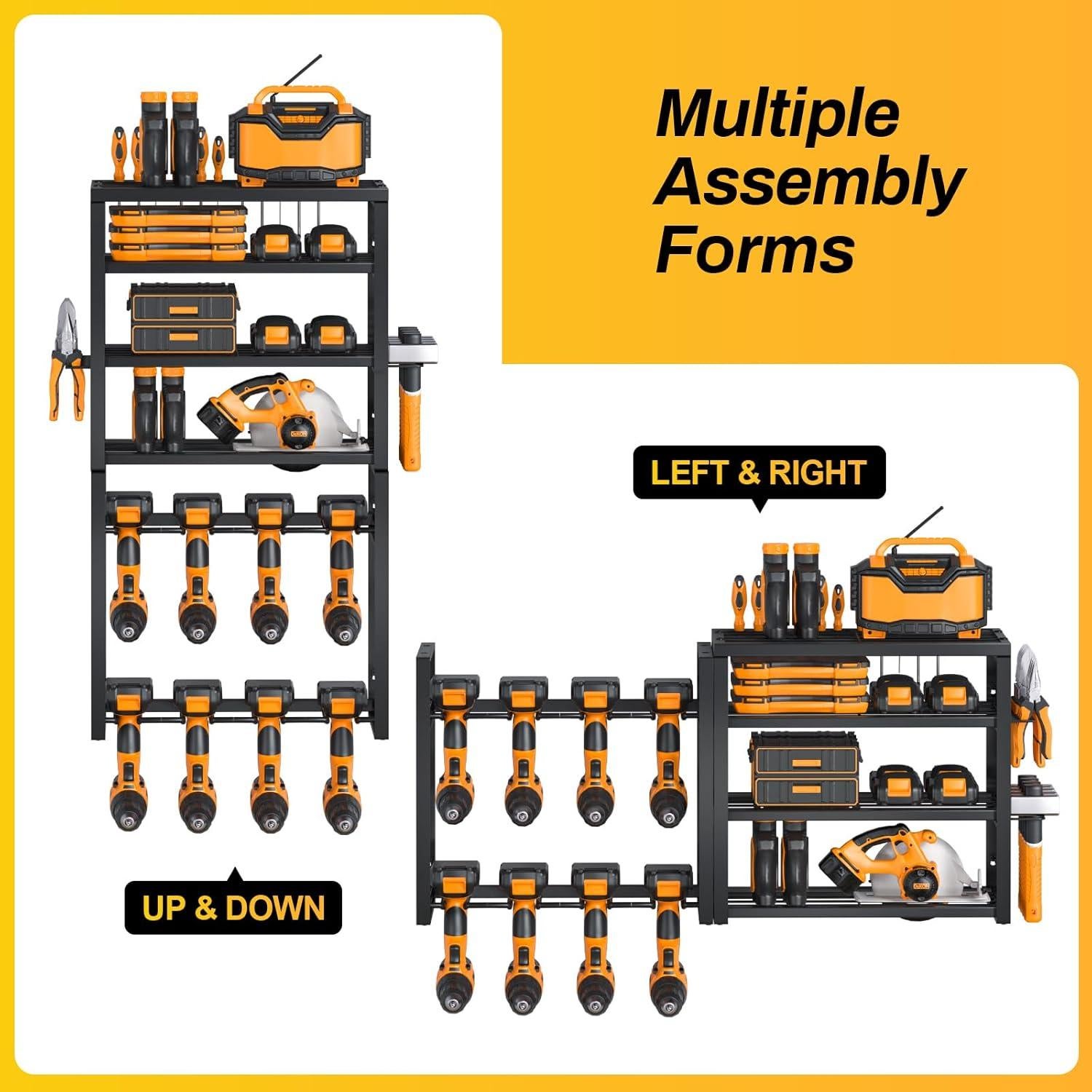 Organizador de Herramientas Eléctricas Solim 6 Niveles Montado en Pared