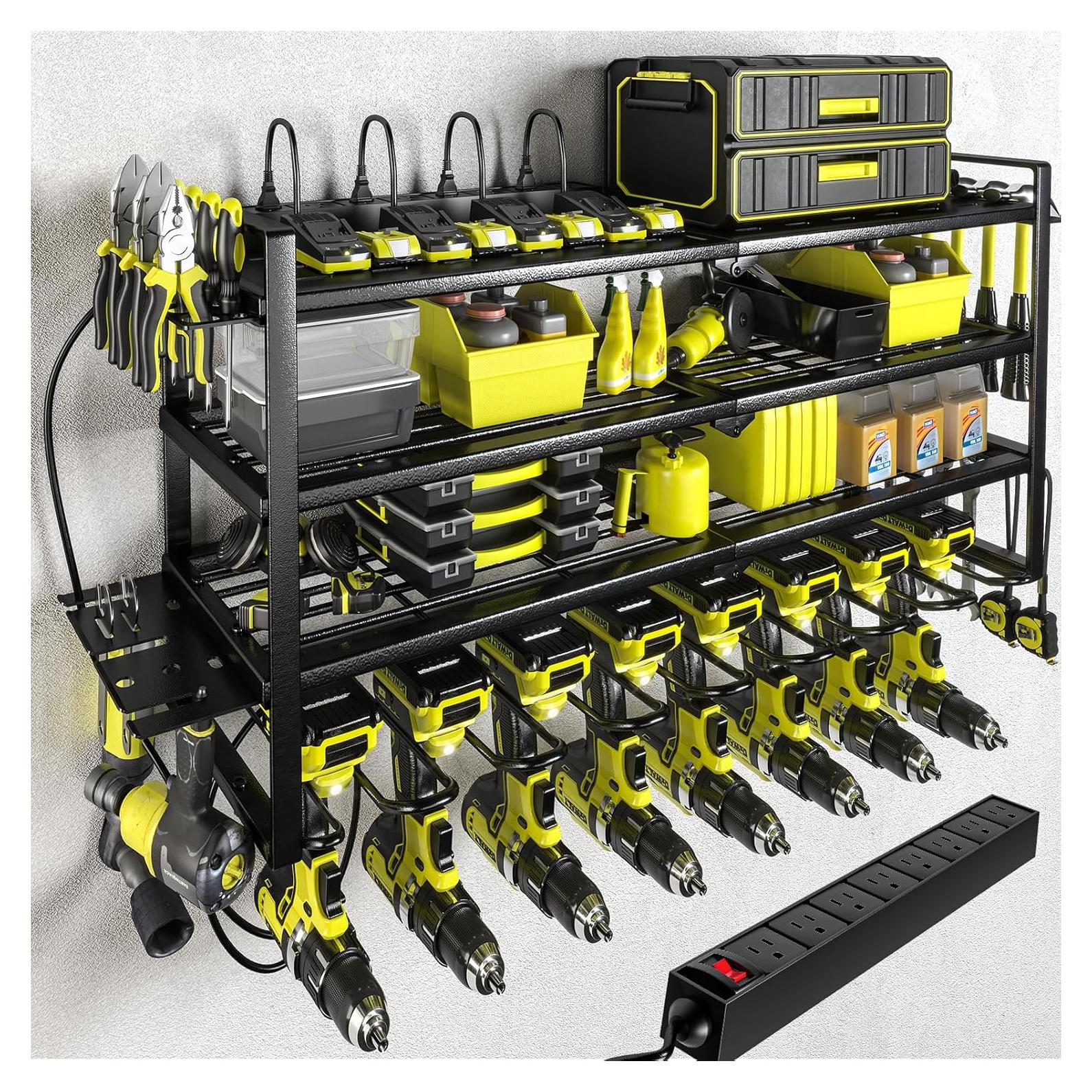 Organizador de Herramientas KAFAHOM con Carga, 8 Taladros