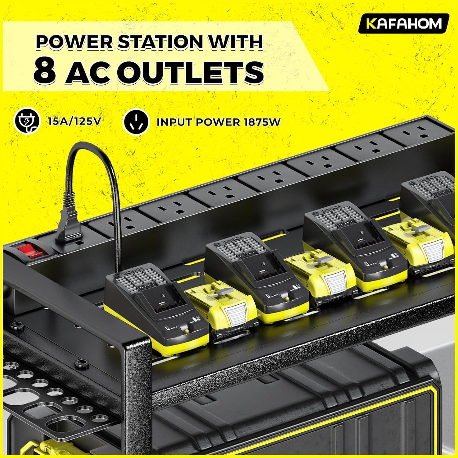 Organizador de Herramientas KAFAHOM con Carga, 8 Taladros