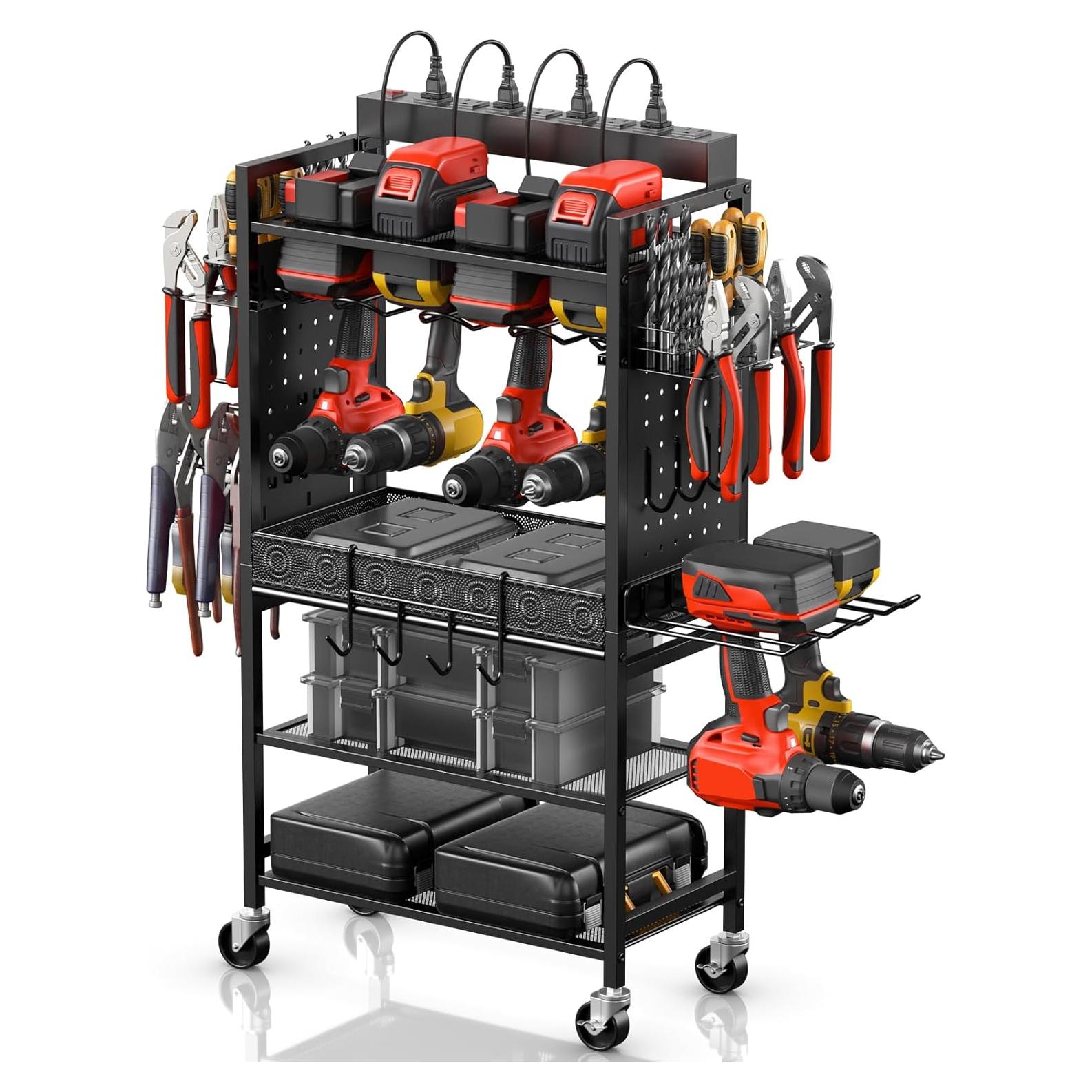 Carro Organizador de Herramientas CCCEI Grande con Estación de Carga