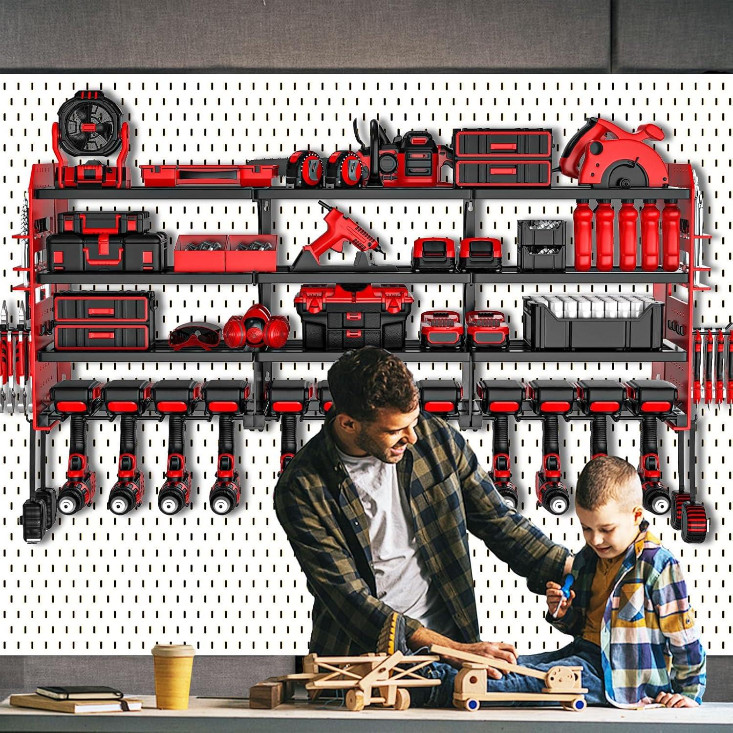 Organizador de Herramientas VeyFolzin.st Rojo para 12 Taladros