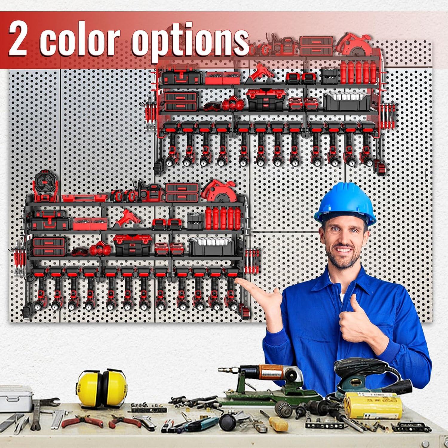 Organizador de Herramientas VeyFolzin.st Rojo para 12 Taladros