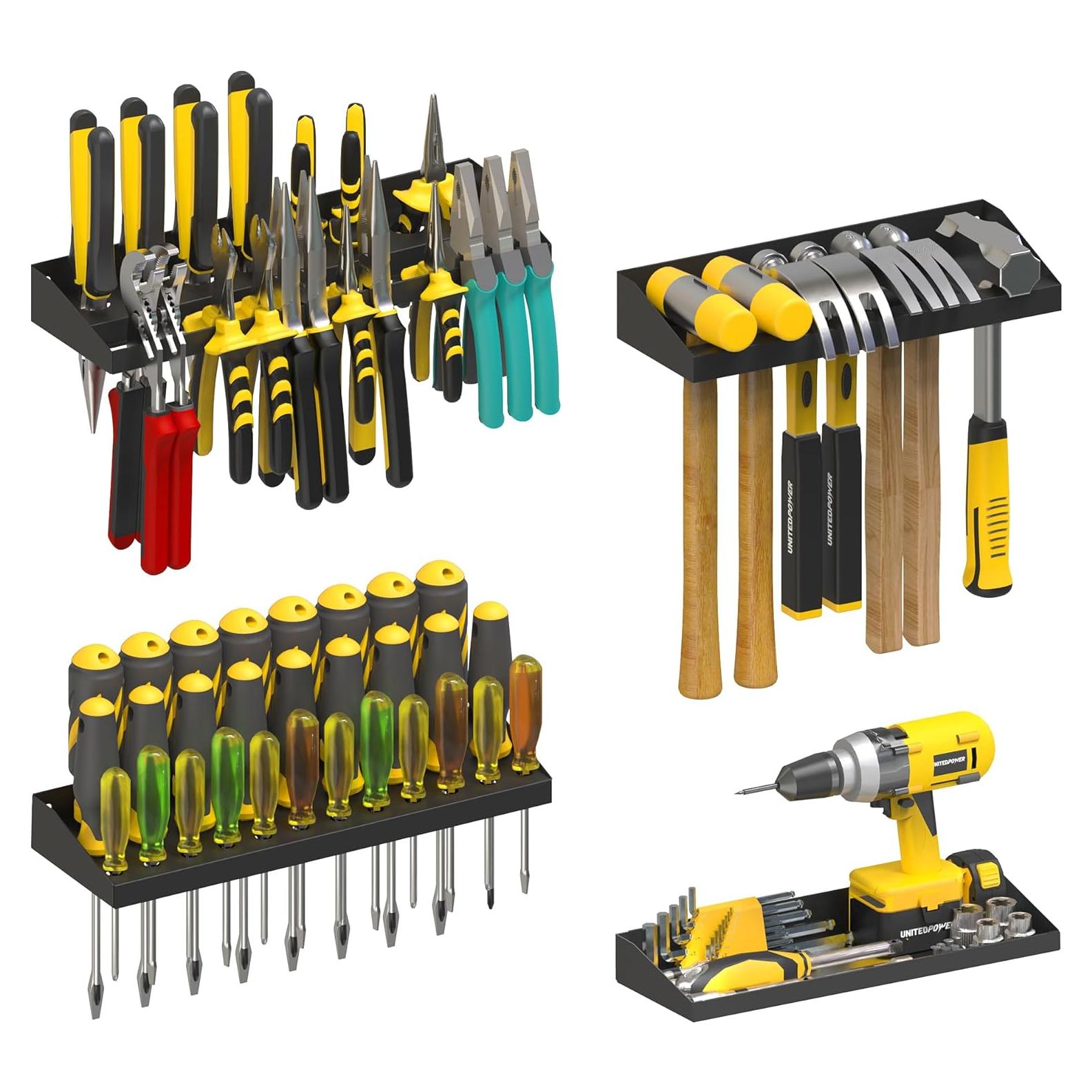 Organizador de Herramientas de Mano UNITIEDPOWER - Montaje en Pared, 4 Paquetes