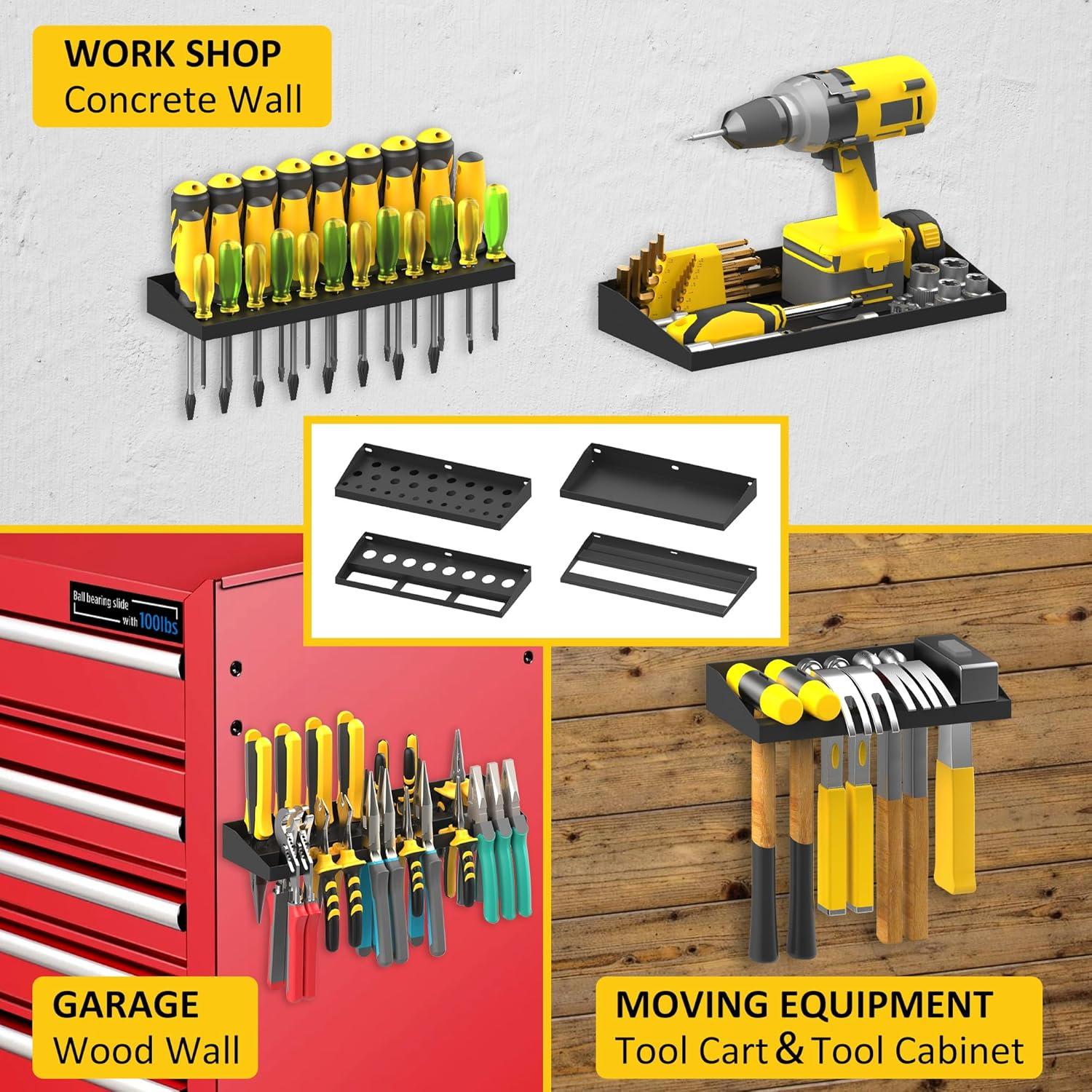 Organizador de Herramientas de Mano UNITIEDPOWER - Montaje en Pared, 4 Paquetes