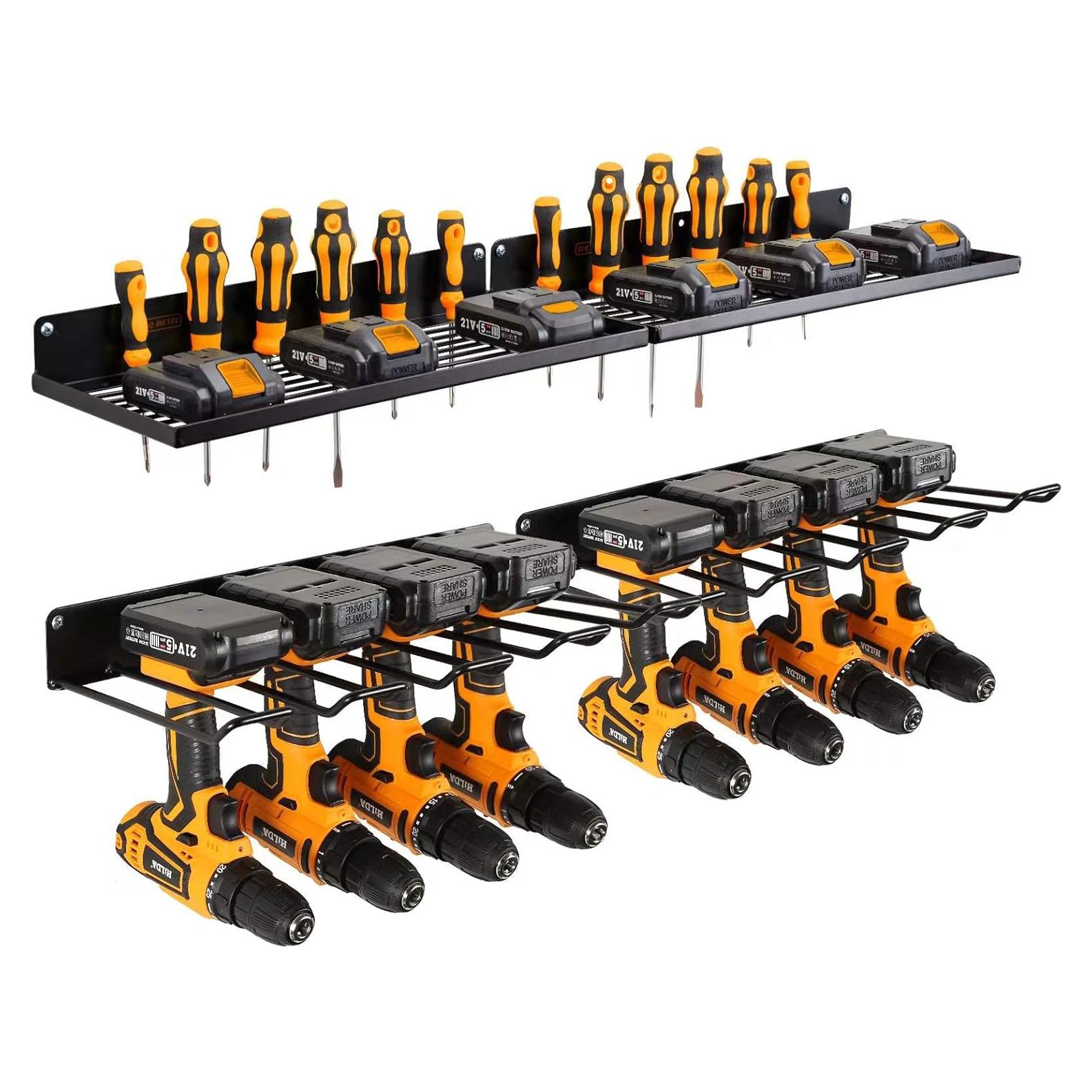 Organizador de Herramientas Eléctricas UU-Major, Metal Negro, 2 Estantes