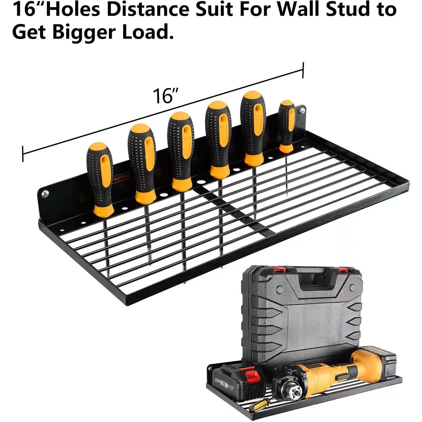 Organizador de Herramientas Eléctricas UU-Major, Metal Negro, 2 Estantes