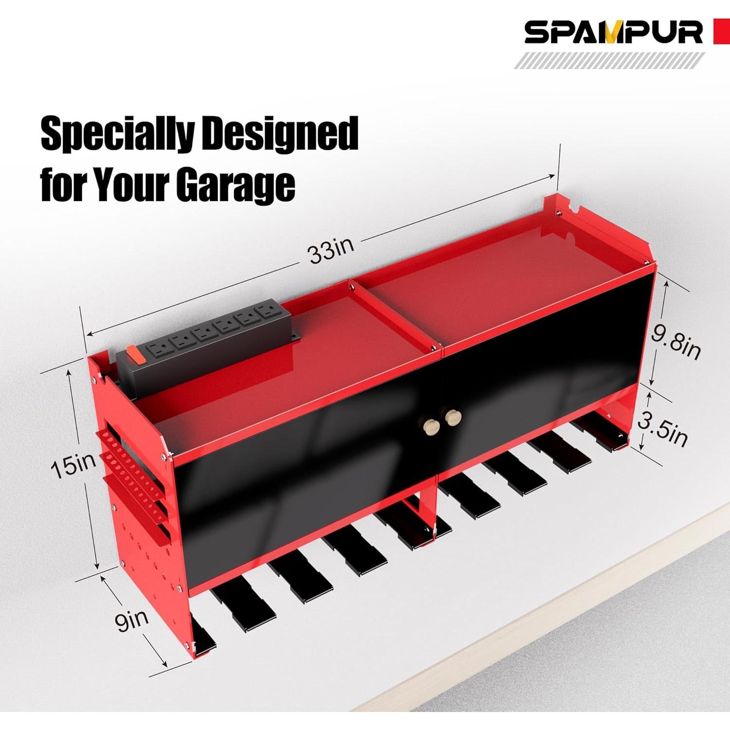 Organizador de Herramientas Eléctricas Spampur con Estación de Carga