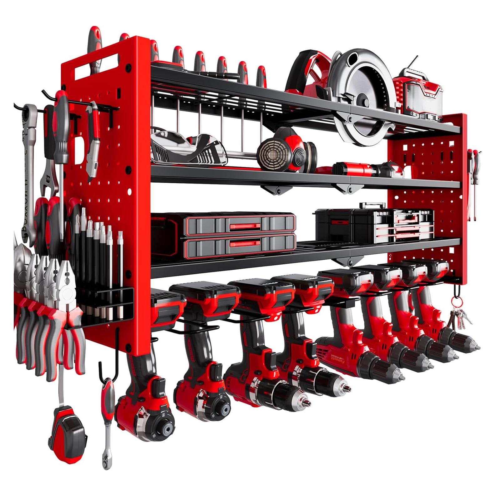 Organizador de Herramientas de Pared NattyDot Rojo 4 Capas