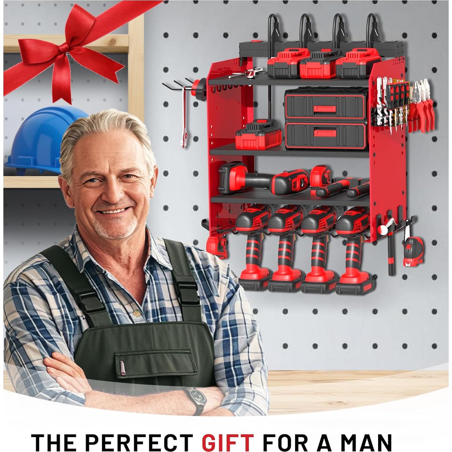 Organizador de Herramientas Eléctricas OKCHILD 4 Capas Montado en Pared