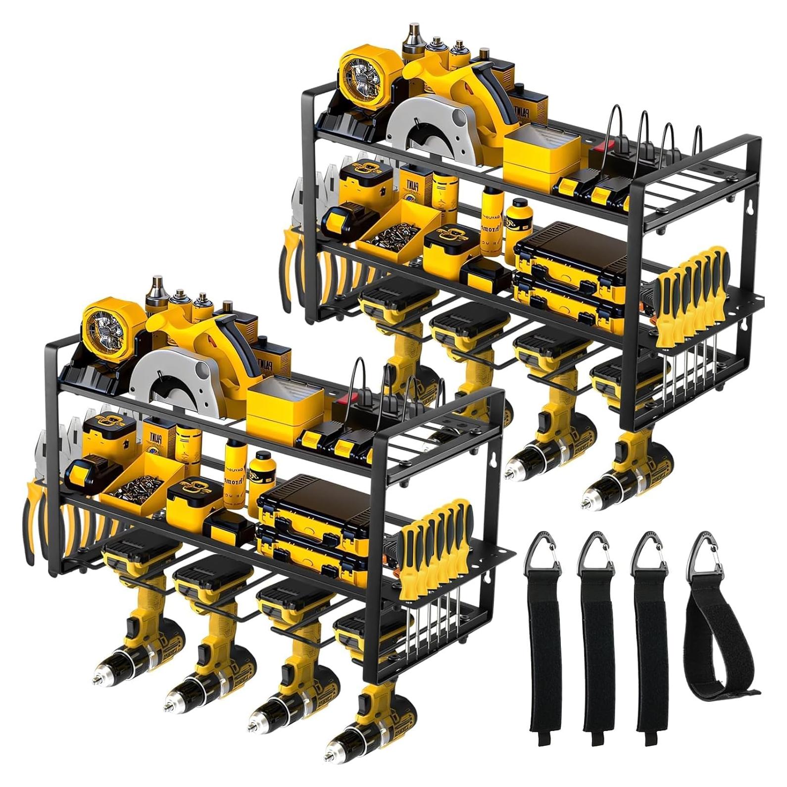 Organizador de Herramientas de Pared GcFoir - 2 Estantes 3 Niveles