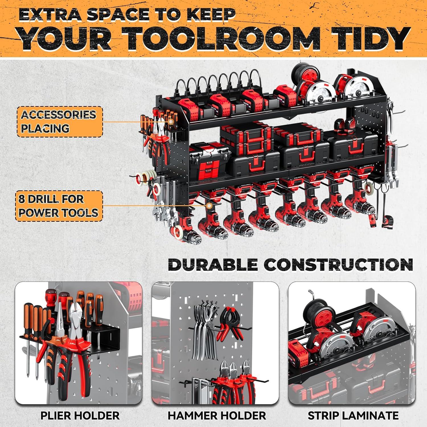 Organizador de Herramientas WIWIDRM con Soporte para 8 Taladros