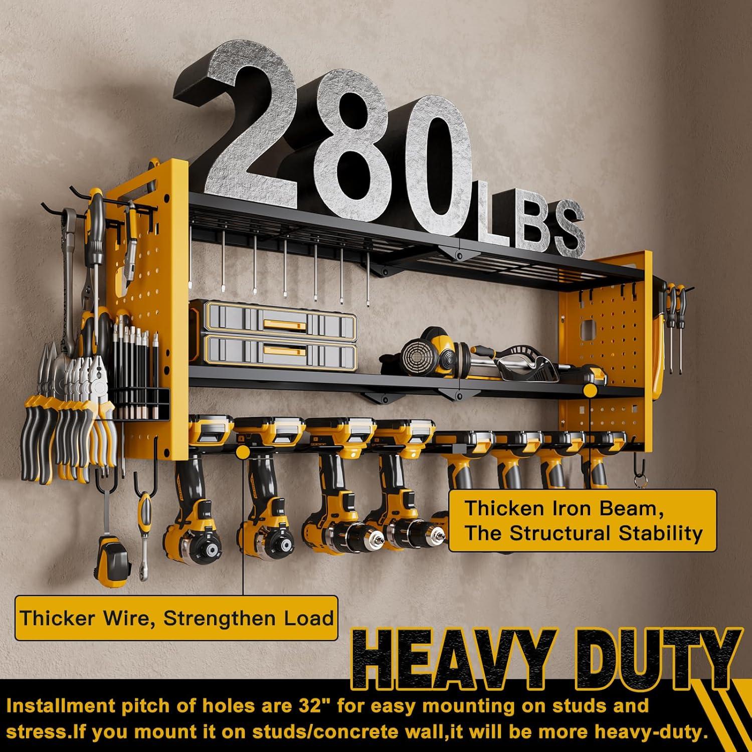 Organizador de Herramientas Montaje en Pared NattyDot Amarillo