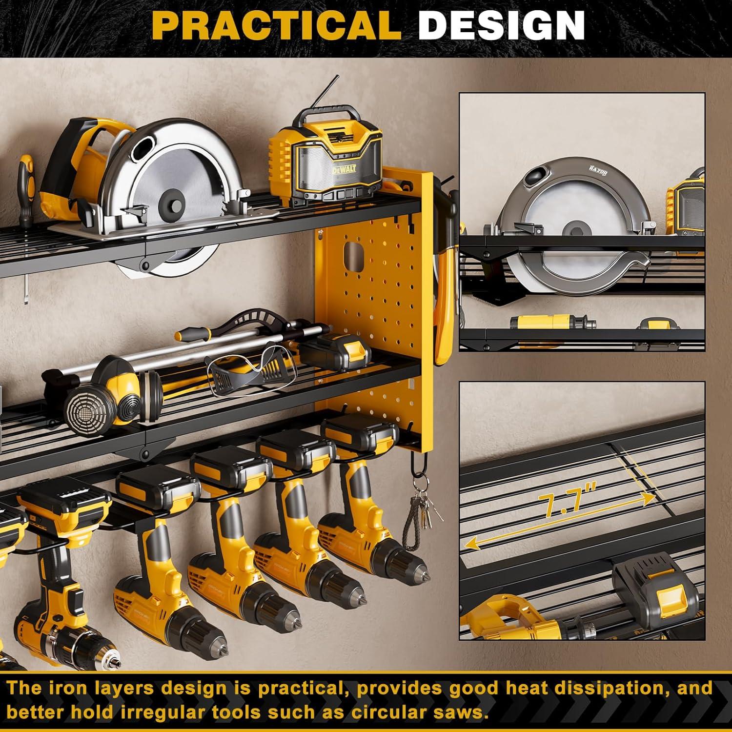 Organizador de Herramientas Montaje en Pared NattyDot Amarillo