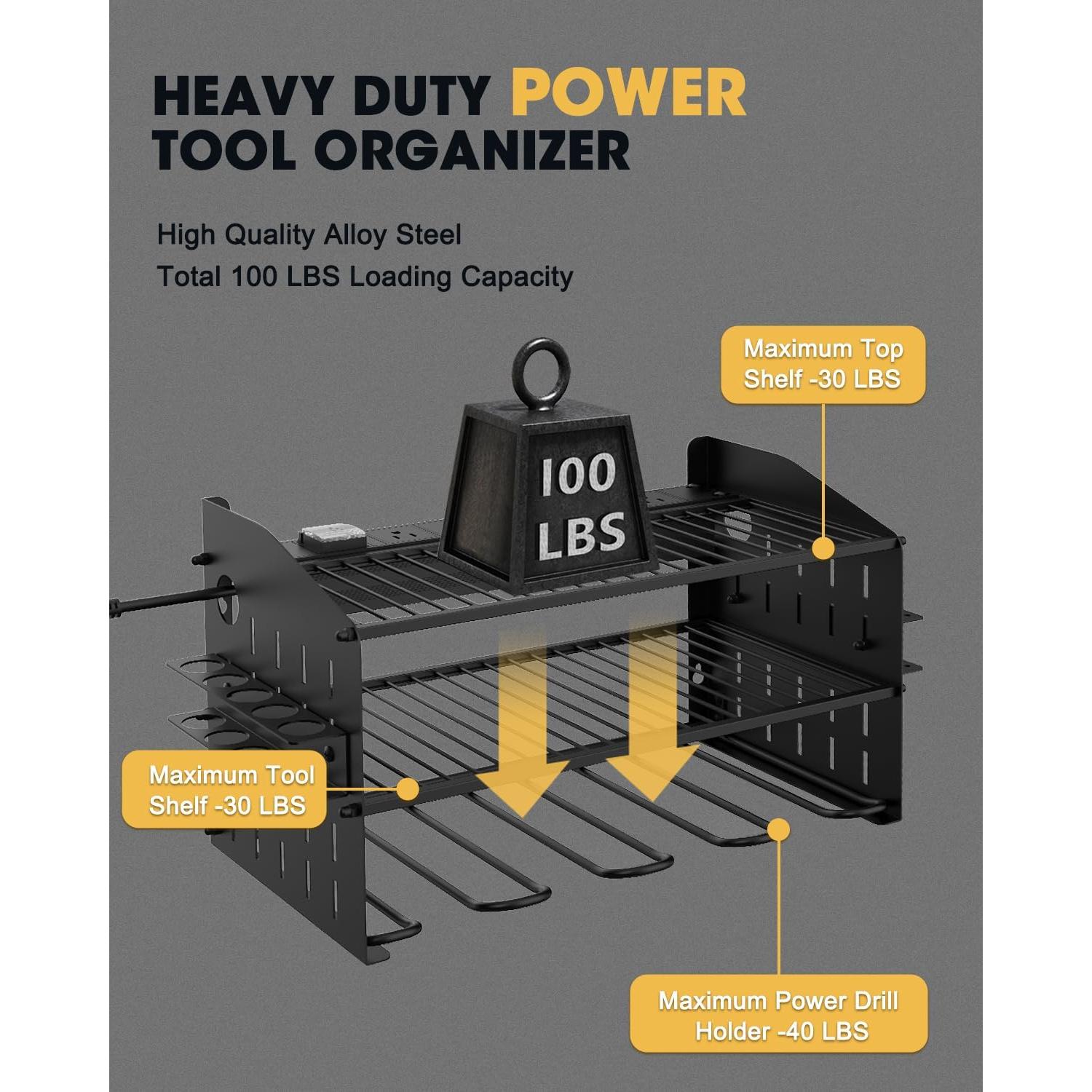 Organizador de Herramientas Eléctricas WellMall con Carga 3 Estantes