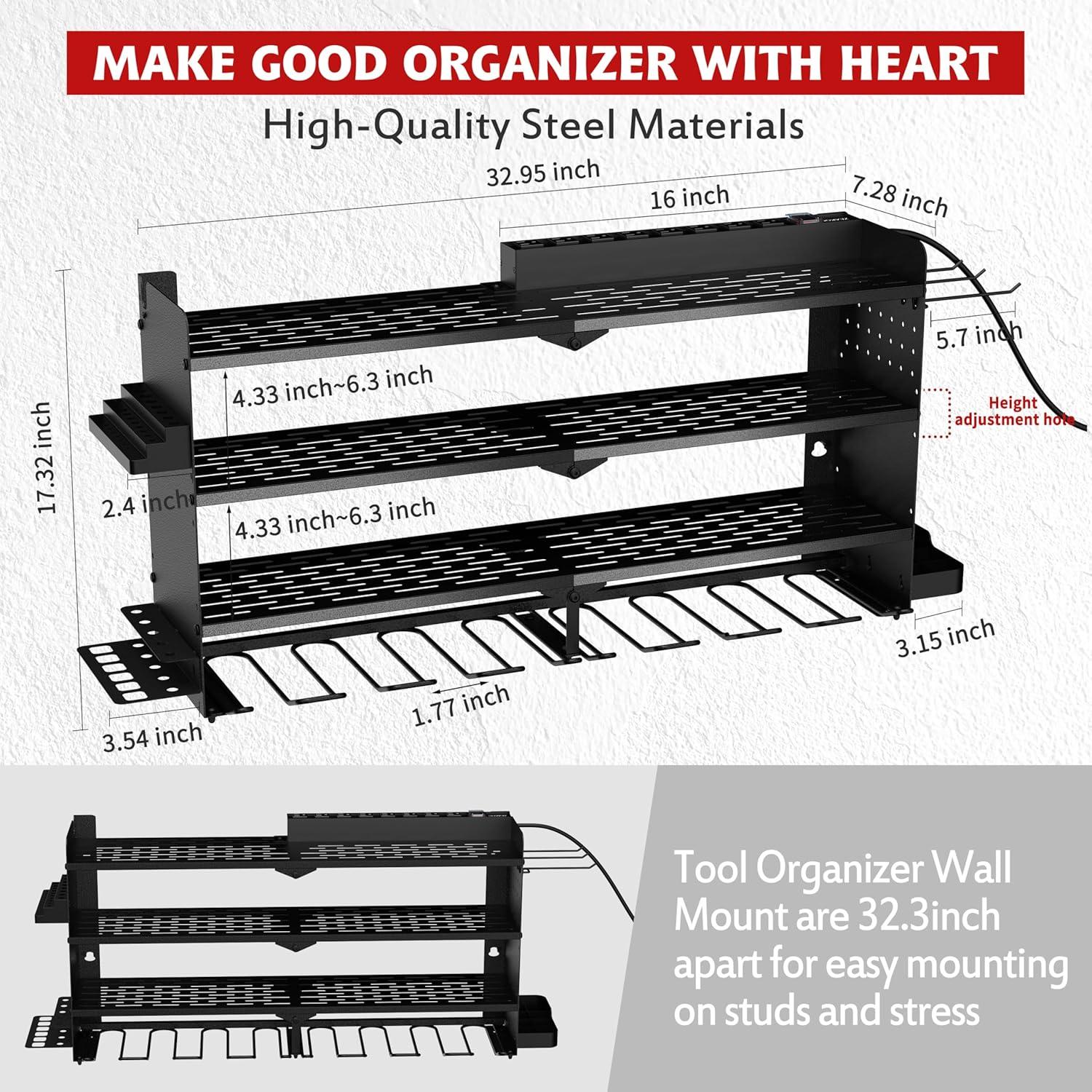 Organizador de Herramientas Eléctricas ZEAKOC 4 Capas con Carga