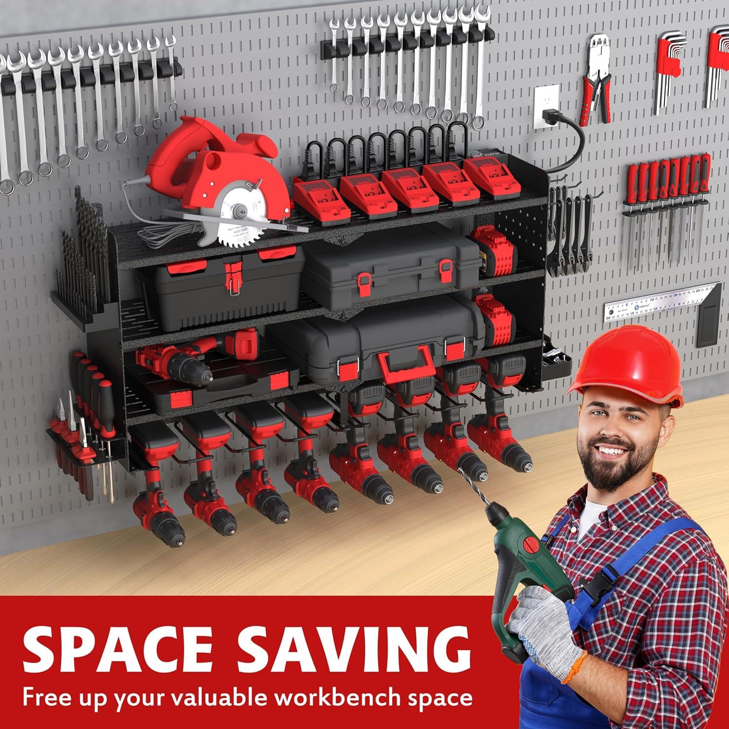 Organizador de Herramientas Eléctricas ZEAKOC 4 Capas con Carga