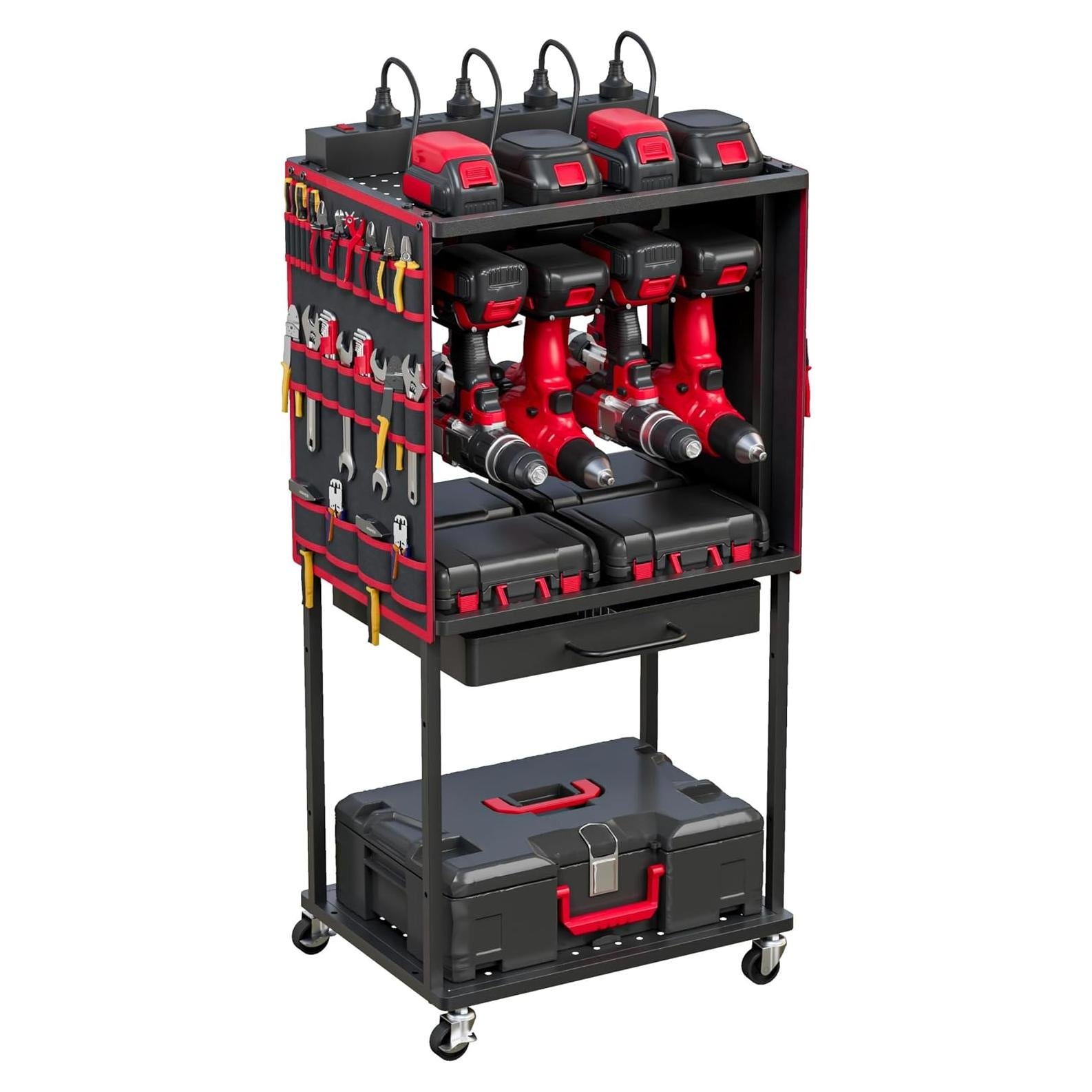 Carro Organizador de Herramientas Luffioner con Carga 8 Salidas