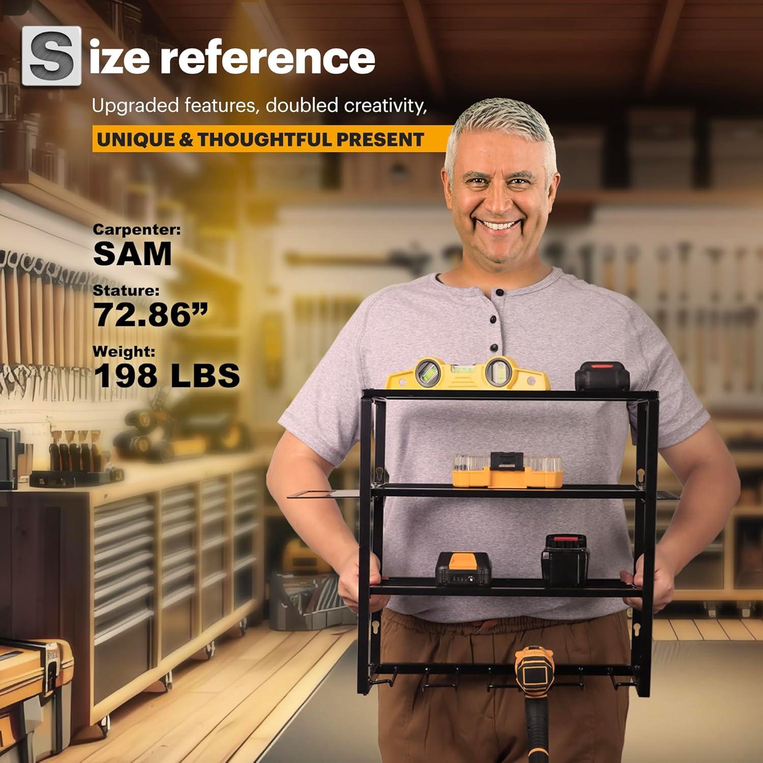 Organizador de Herramientas Spampur con Estación de Carga 4 Estantes