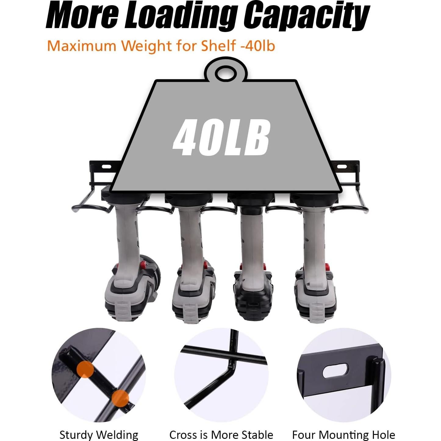 Organizador de Herramientas Eléctricas WellMall - Montaje en Pared, Alta Resistencia