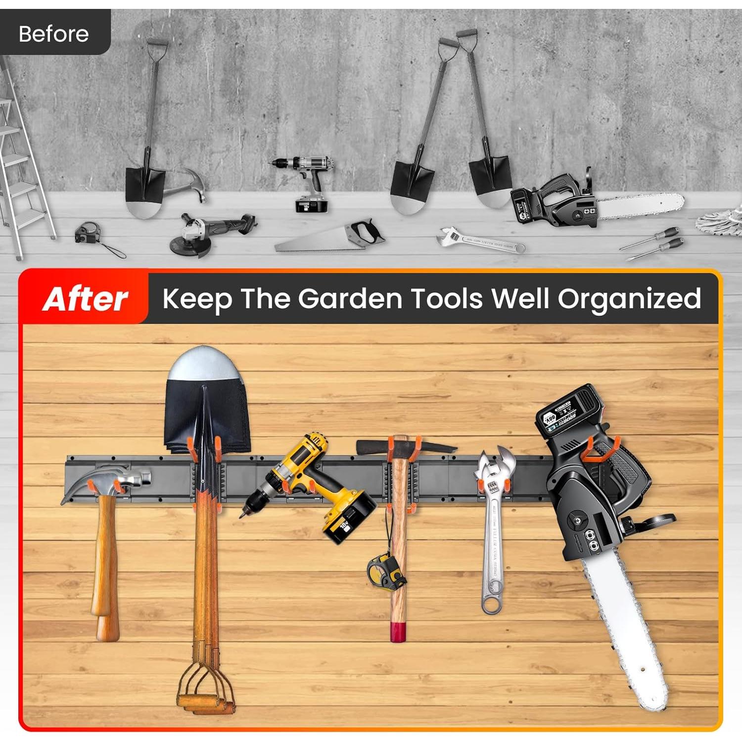 Organizador de Herramientas de Pared ELECROW 121.9 cm 6 Ganchos