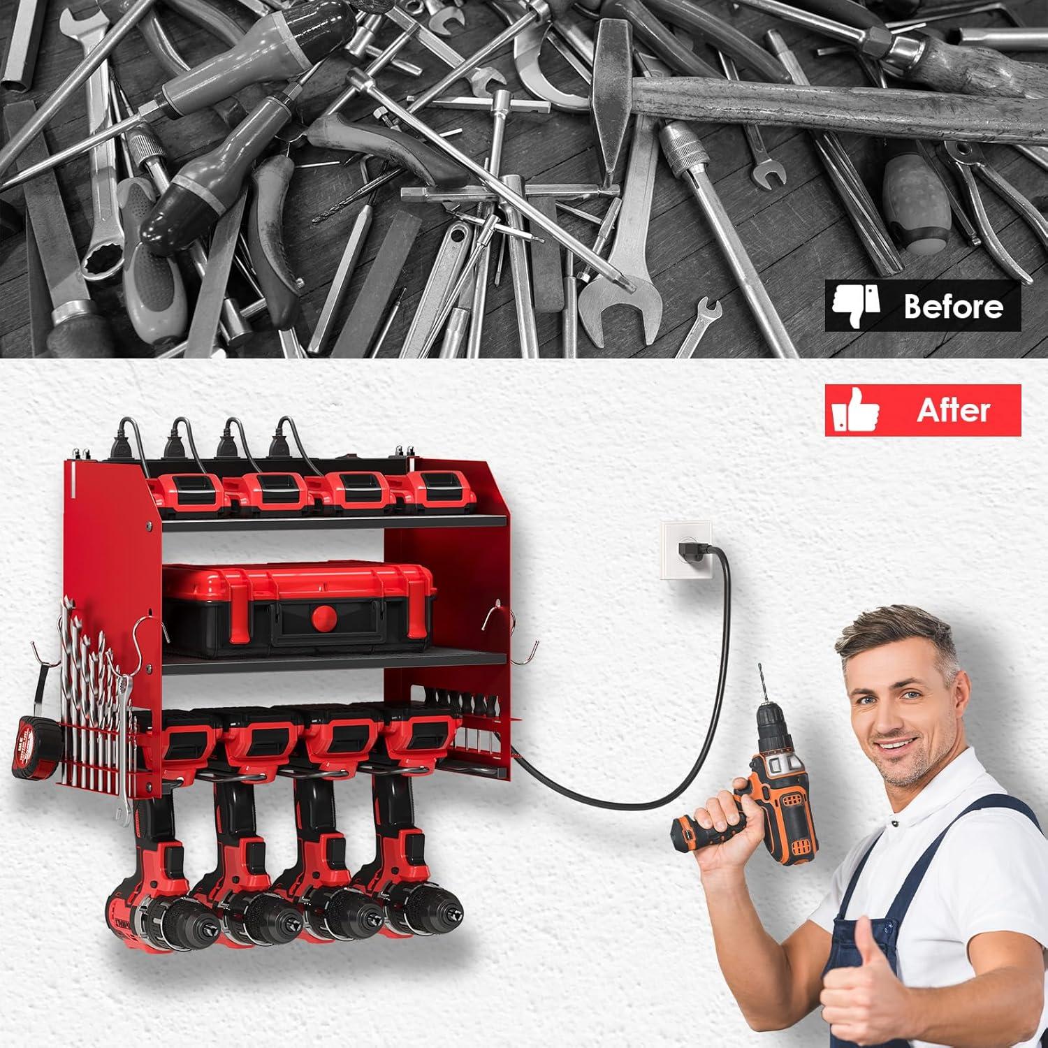 Organizador de Herramientas TLGREEN Montaje en Pared con Carga