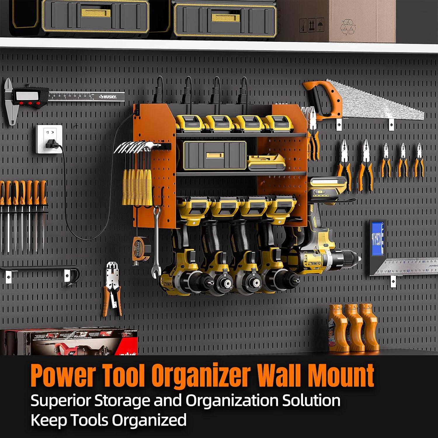 Organizador de Herramientas de Pared Vorlestour 3 Niveles con Estación de Carga