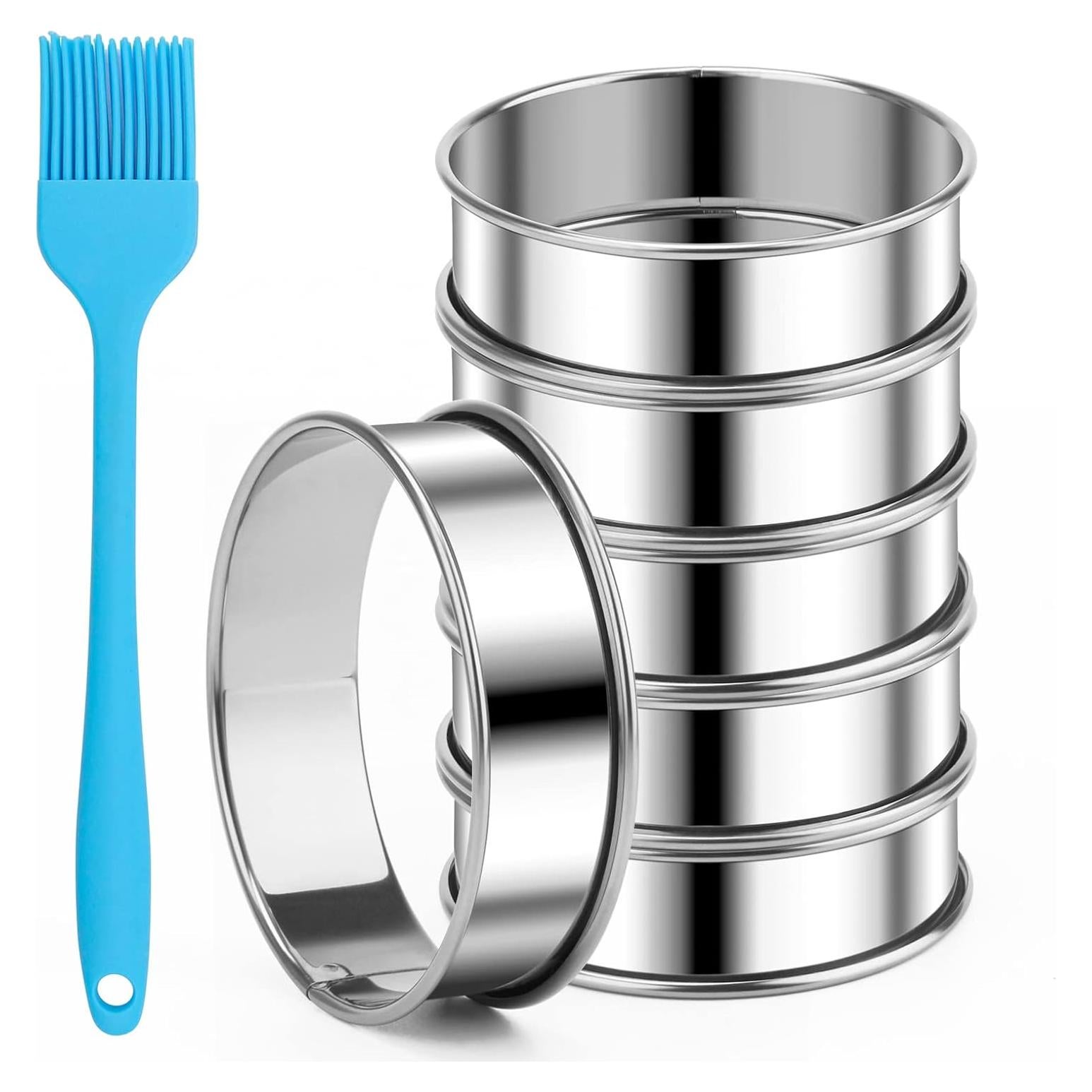 6 Anillos para Muffin Catcan de Acero Inoxidable 8cm