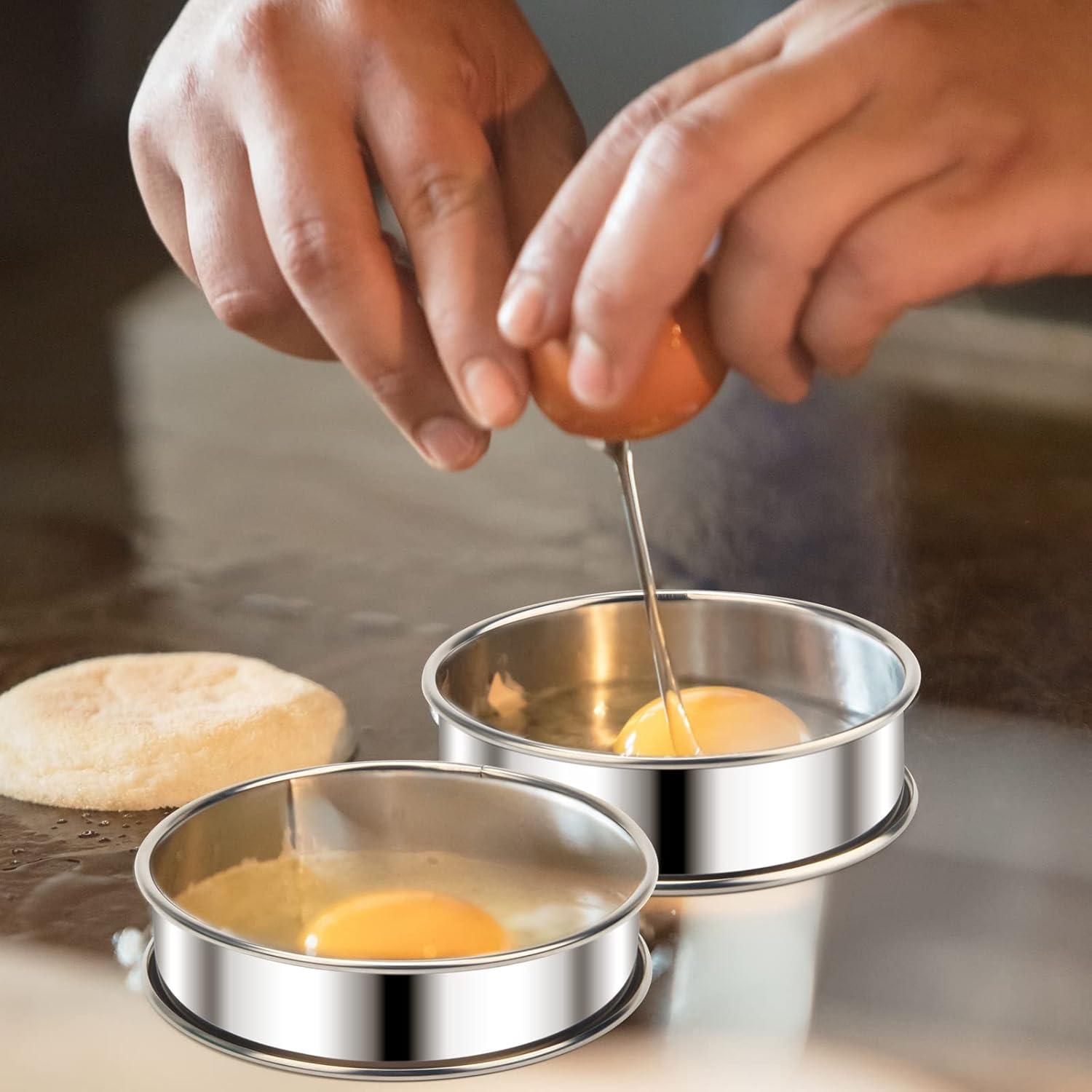 6 Anillos para Muffin Catcan de Acero Inoxidable 8cm