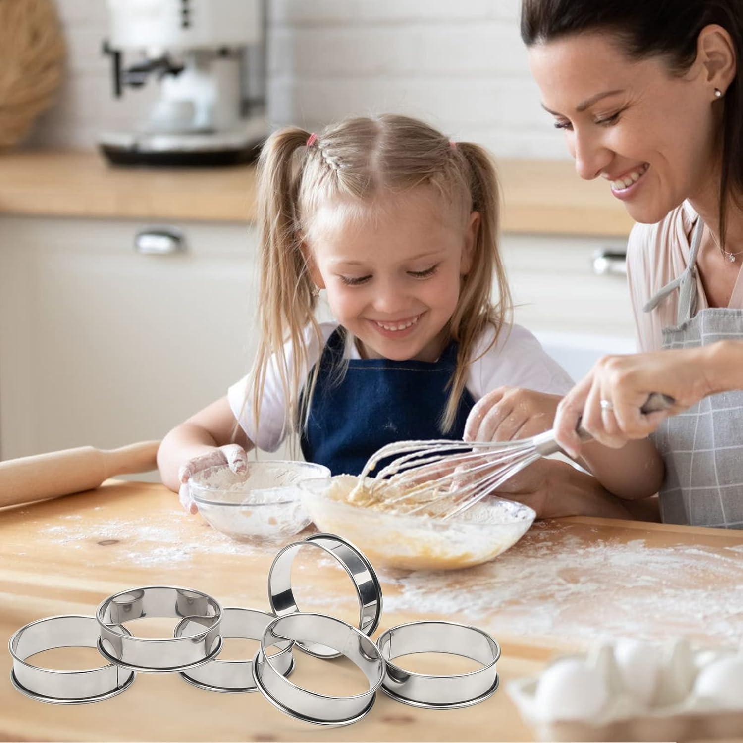 6 Anillos para Muffin Catcan de Acero Inoxidable 8cm