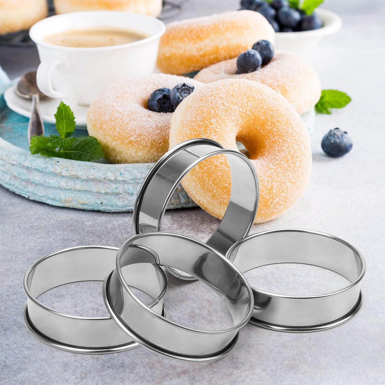 6 Anillos para Muffin Catcan de Acero Inoxidable 8cm