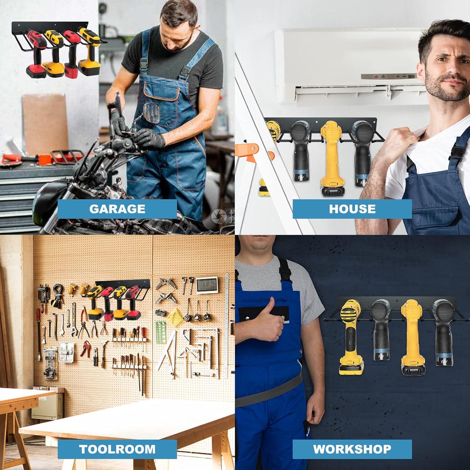 Soporte de Pared para Taladros Muasdae, 2PCS, Metal Resistente