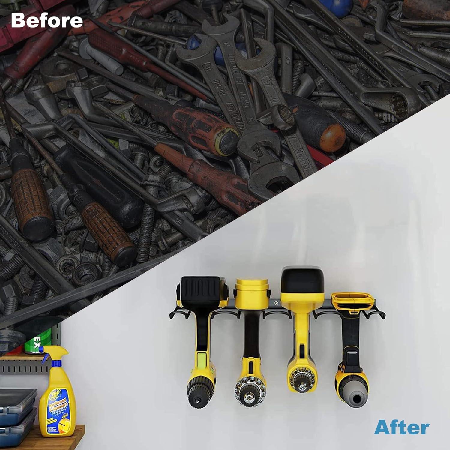 Soporte de Pared para Taladros Muasdae, 2PCS, Metal Resistente