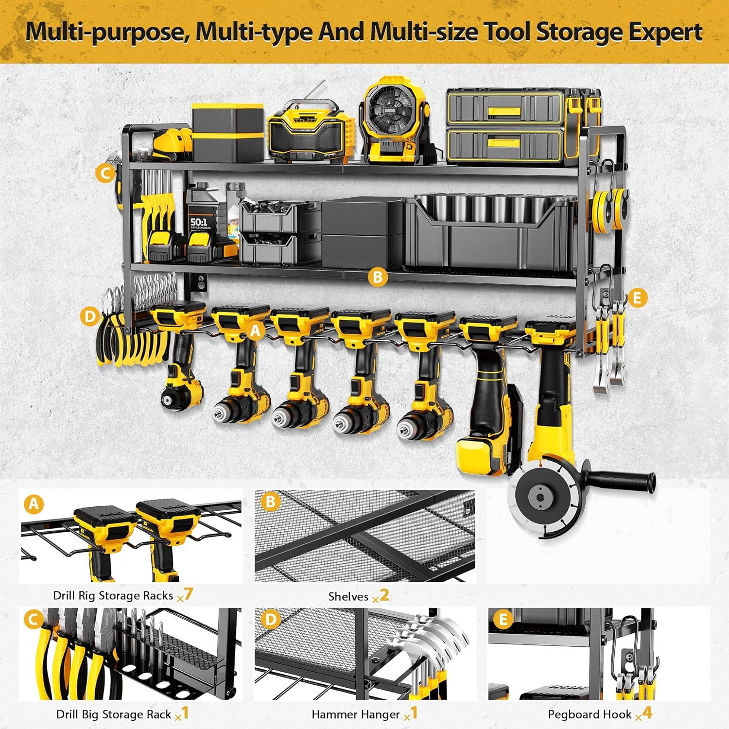 Organizador de Herramientas LBT Montaje en Pared 7 Soportes